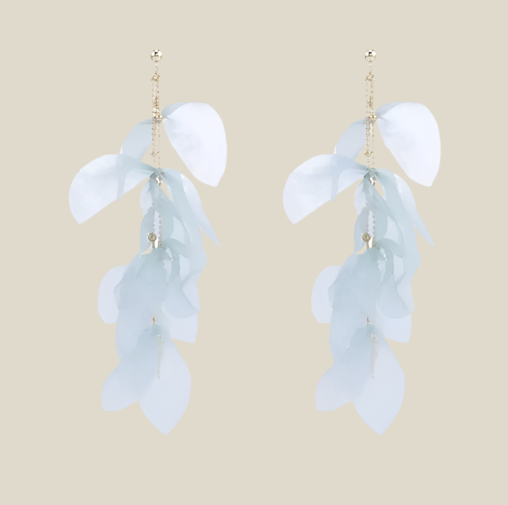 Long blue Aire earrings