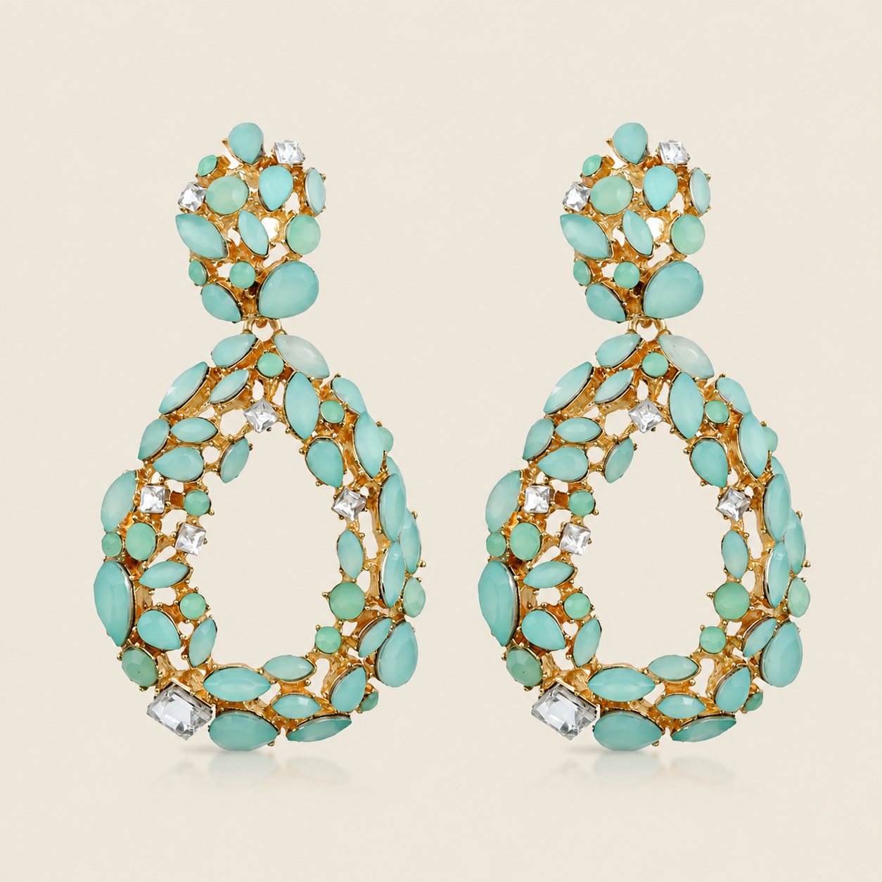 Pendientes Marbella aguamarina