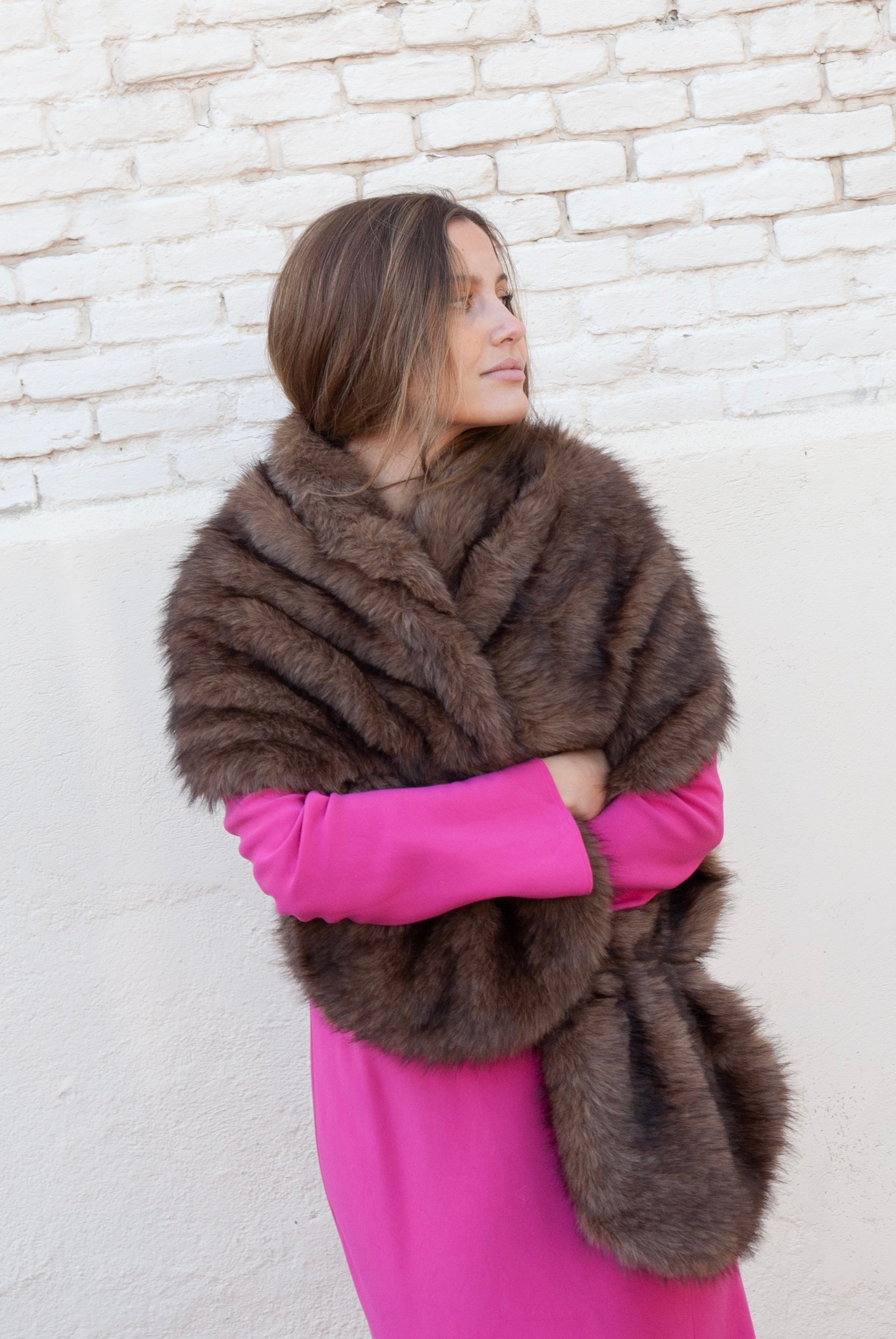 Estola de pelo Chocolate