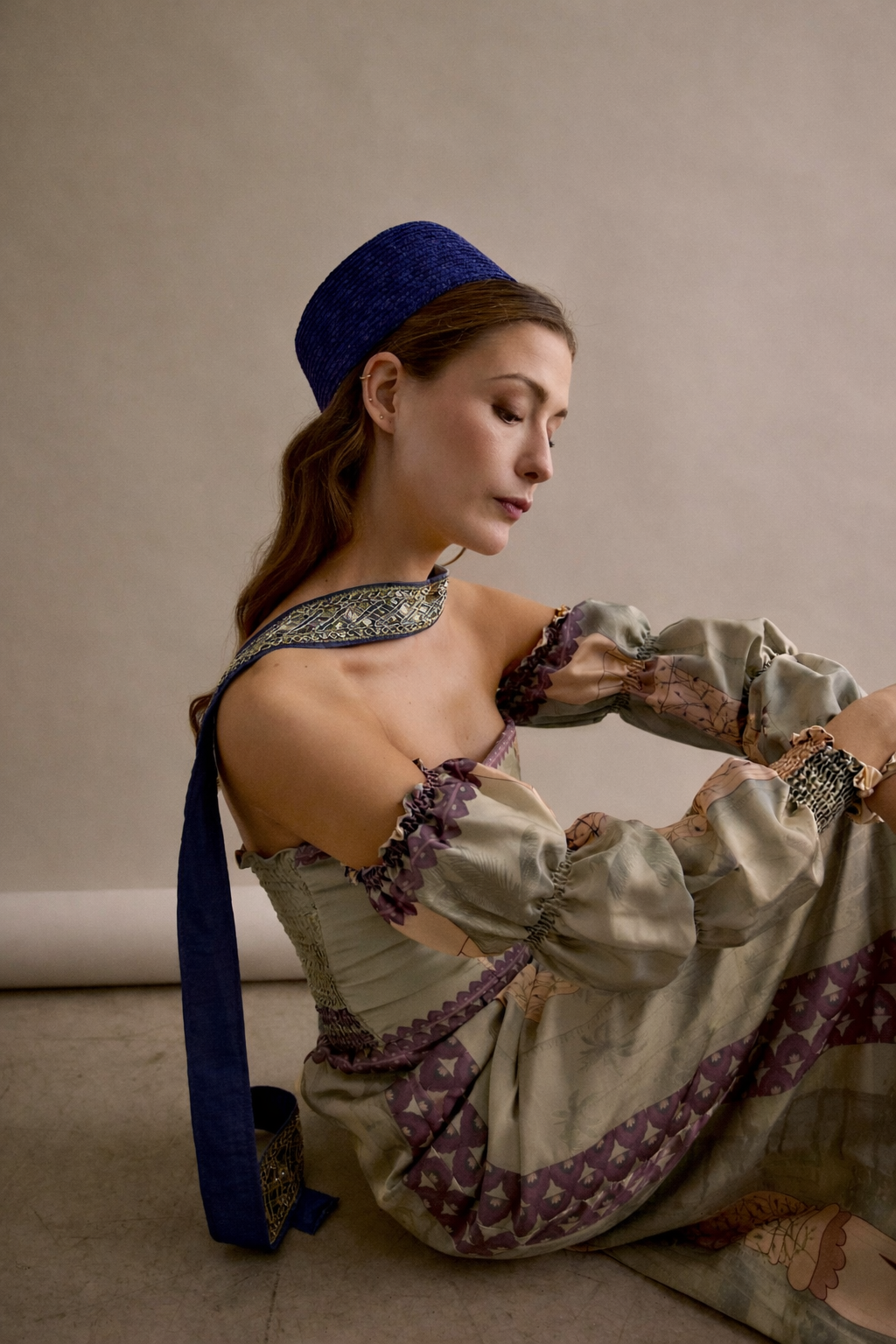 Casquete Celia azul marino