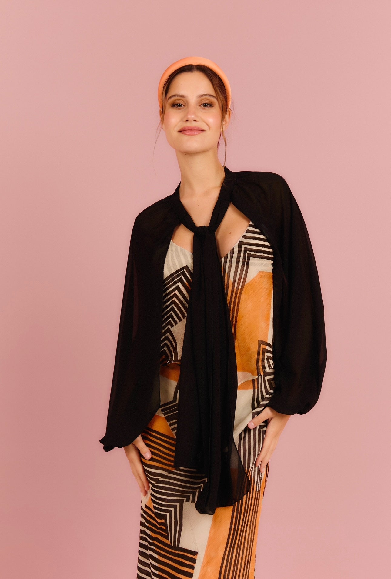 Mangas de crepe negras