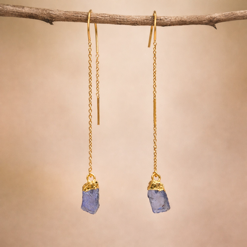 Pendientes Mineral Lila