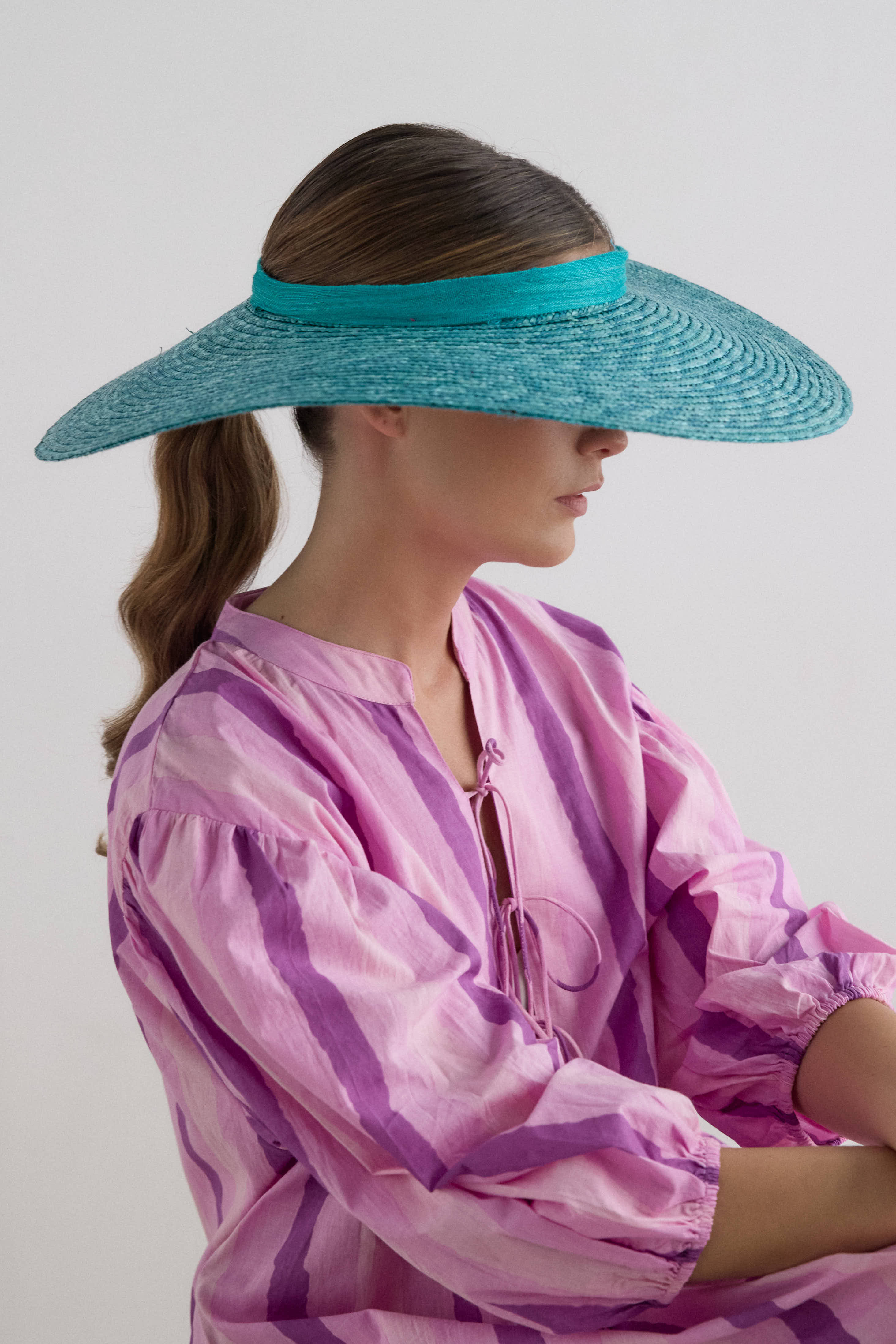 Sombrero Ala aguamarina