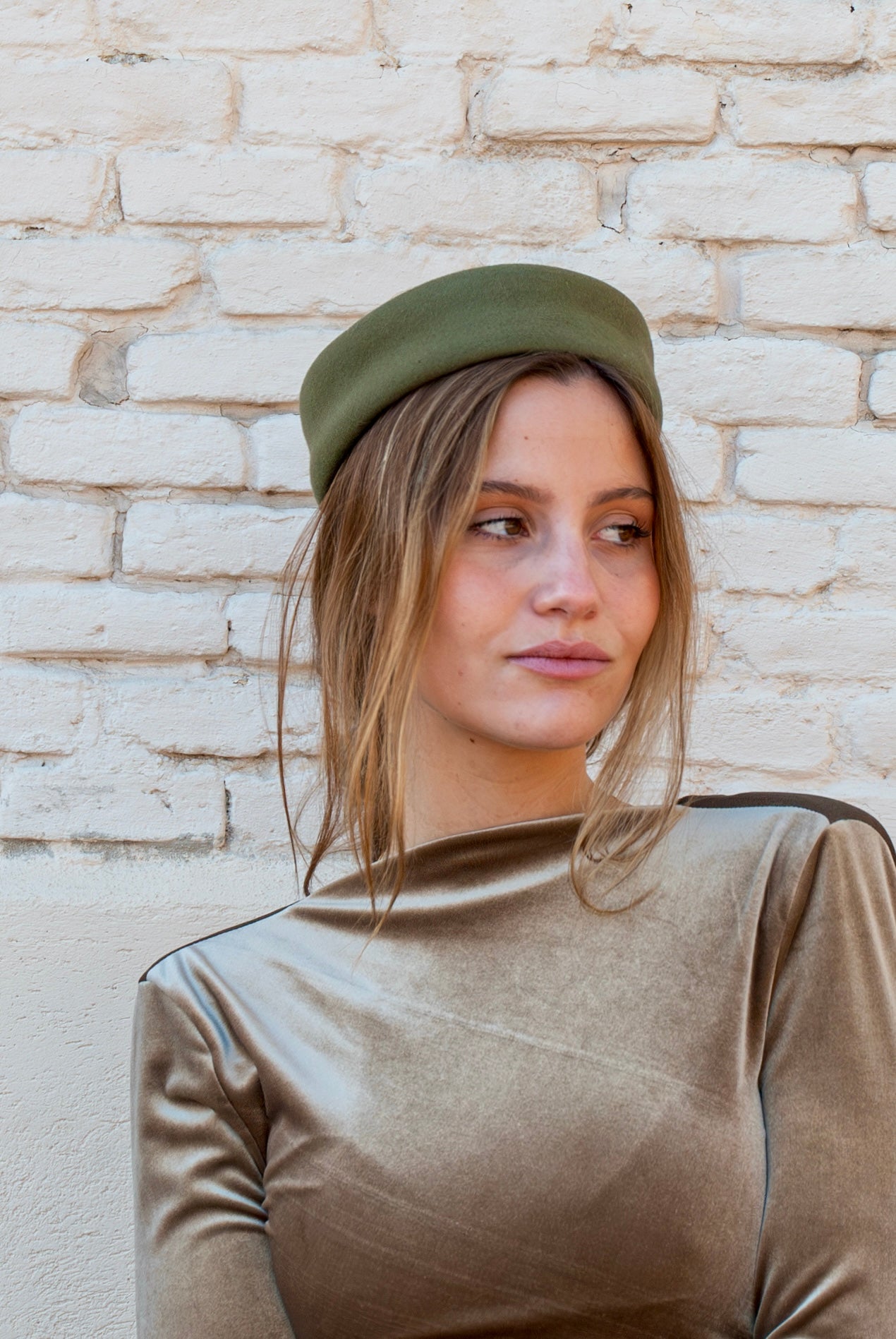 Tocado Casquete Jackie mini verde