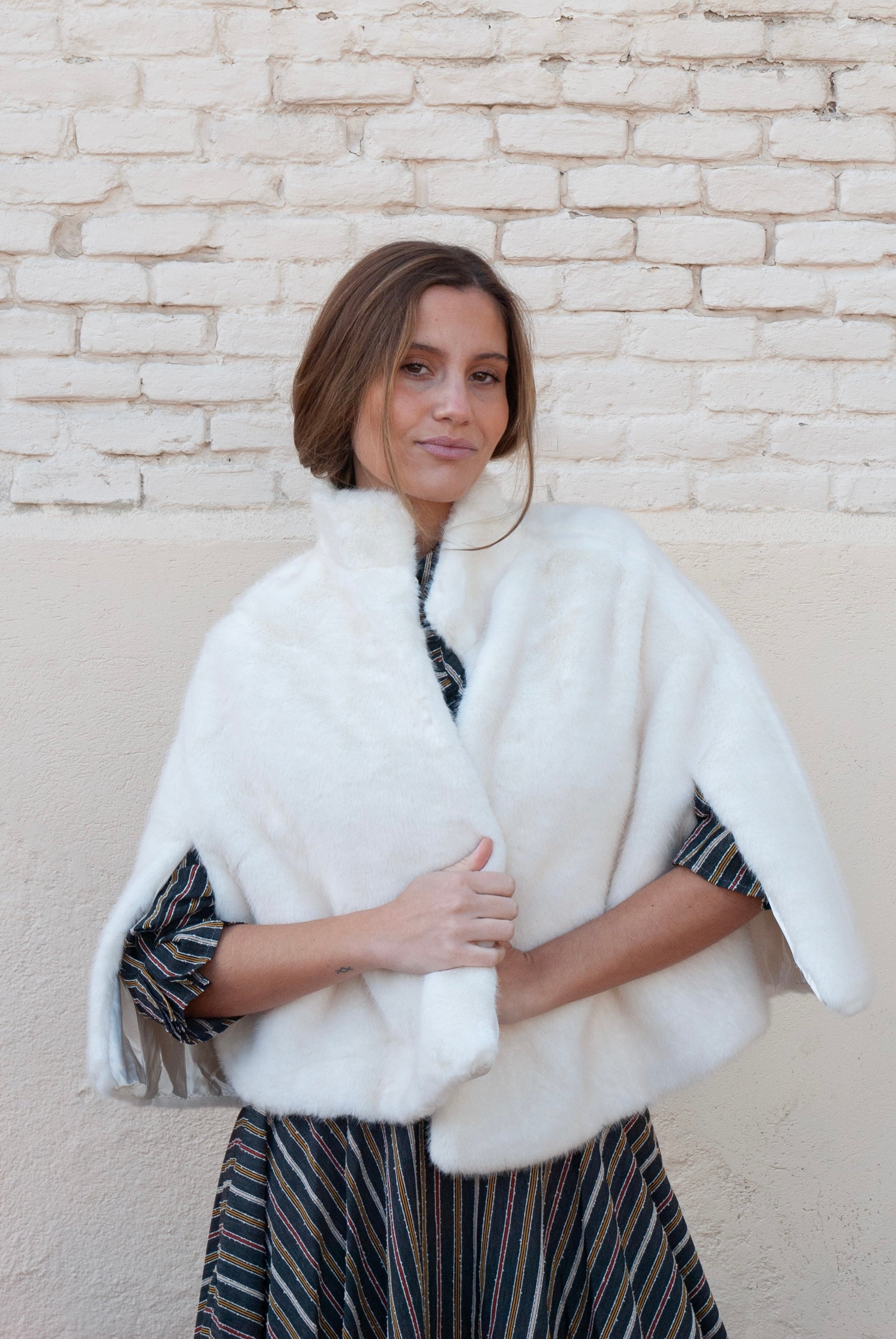 Chaqueta de pelo Blanca