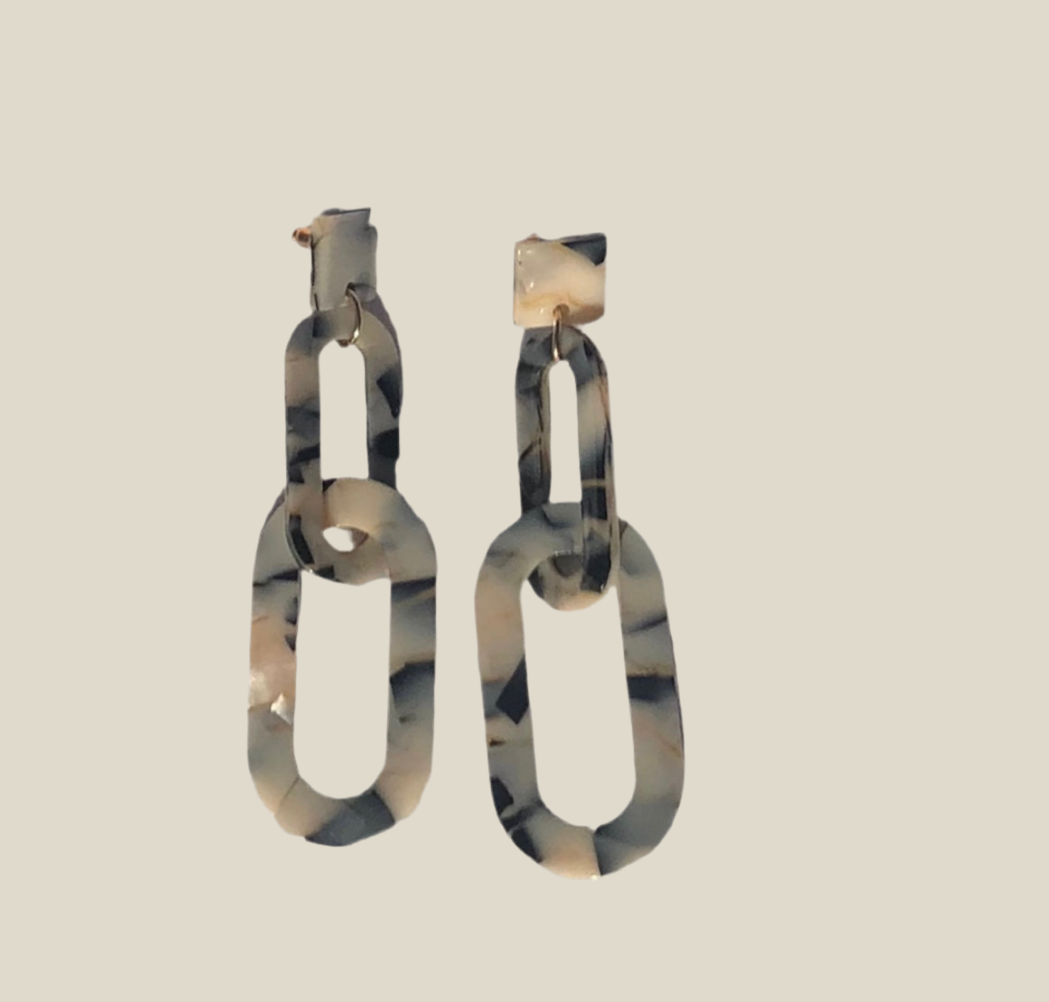 Pendientes Bambú blanco