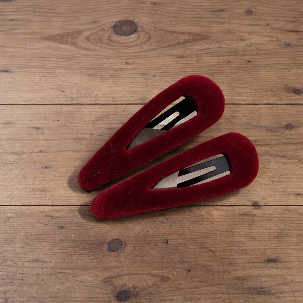 Horquillas terciopelo vino