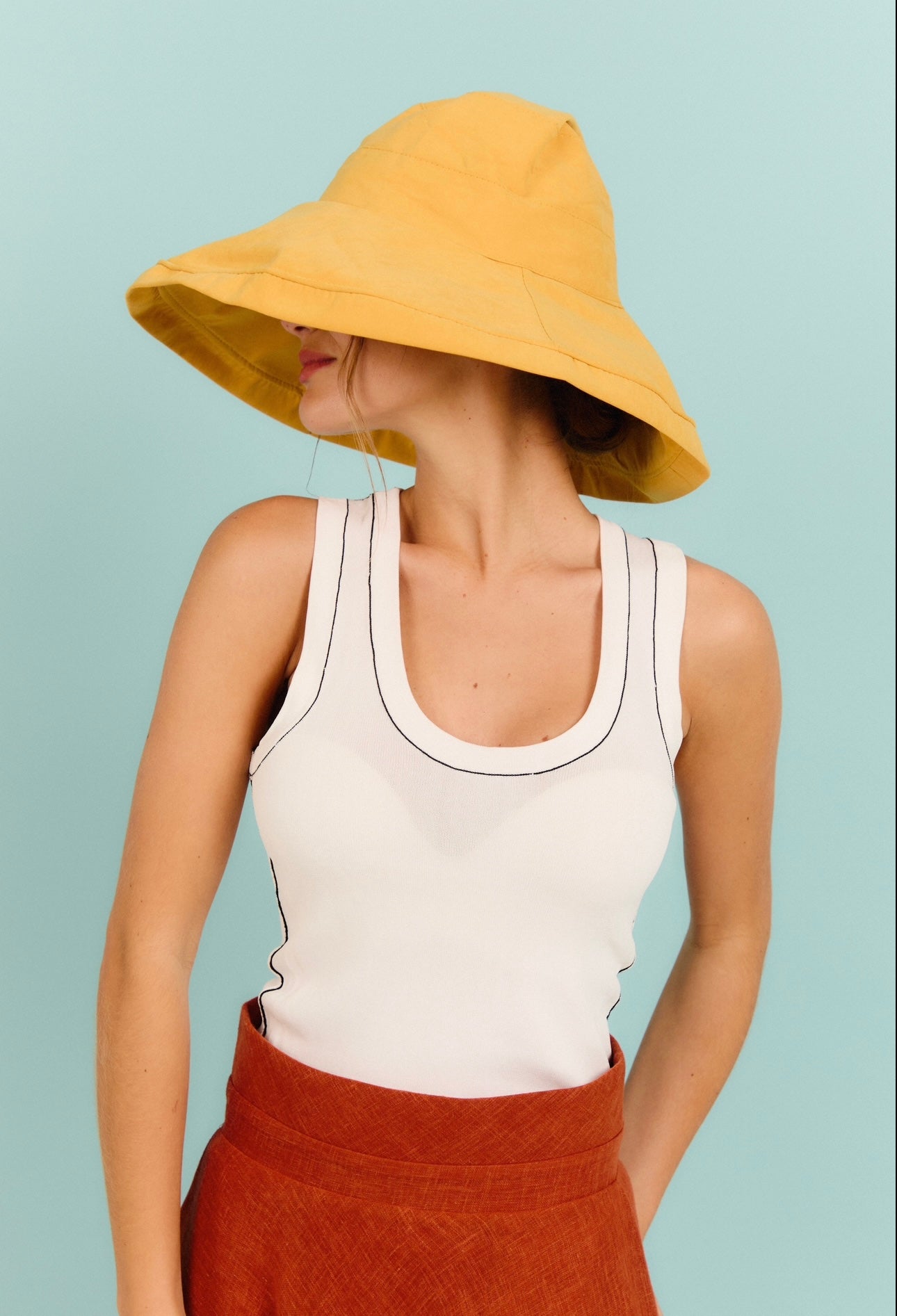 Gorro Fisher mostaza