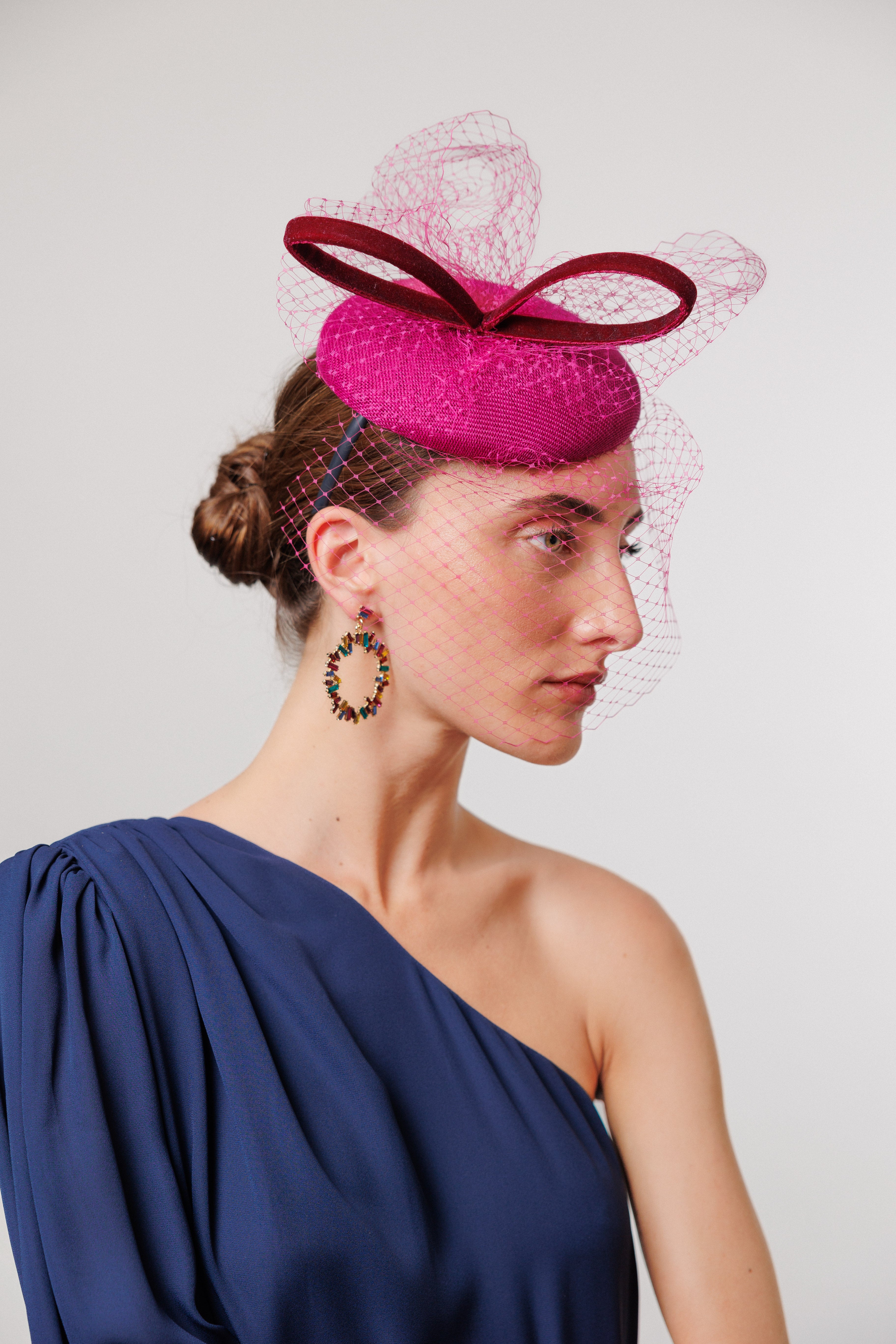 Tocado Mariela buganvilla