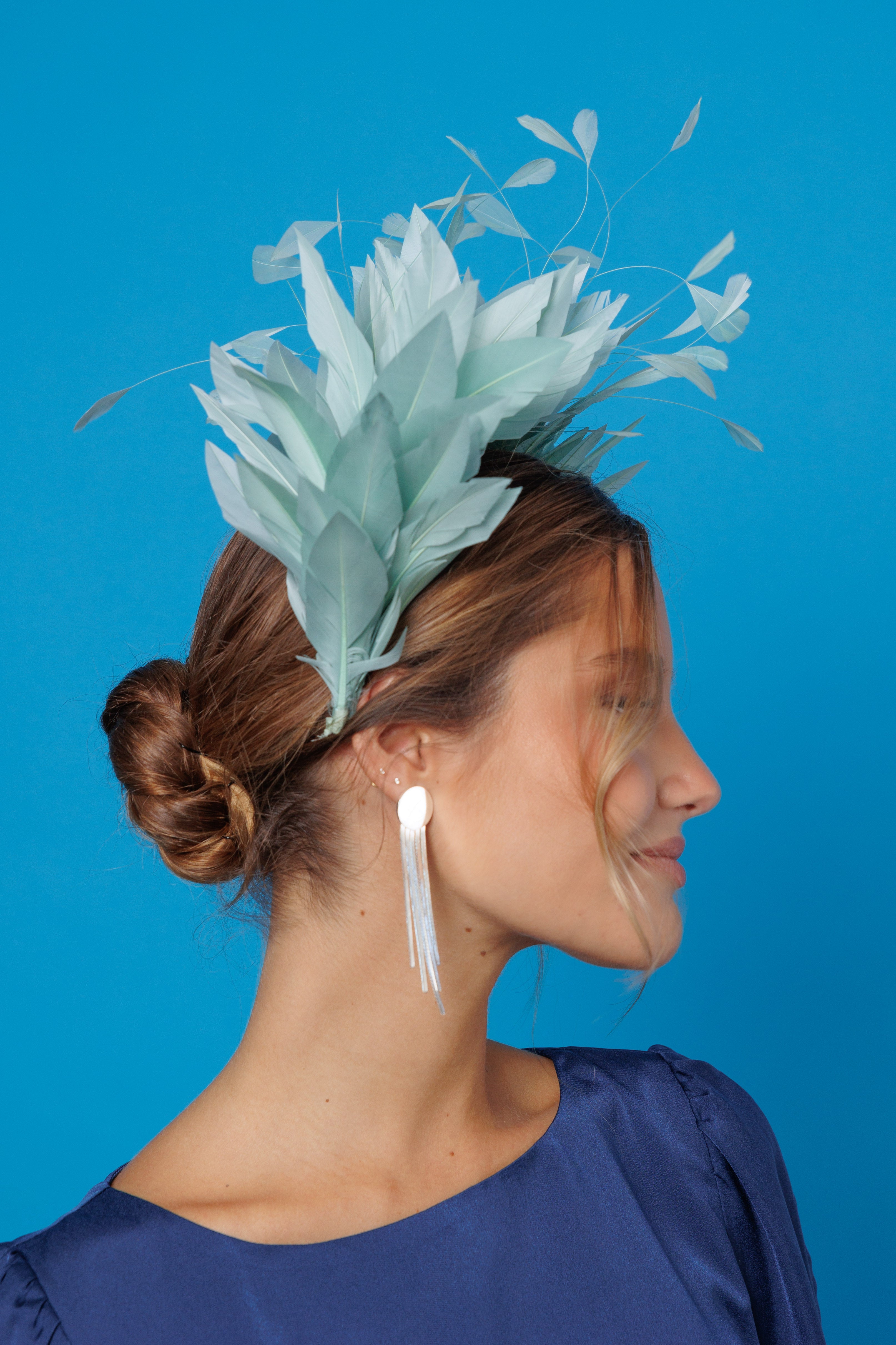 Diadema Avestruz verde