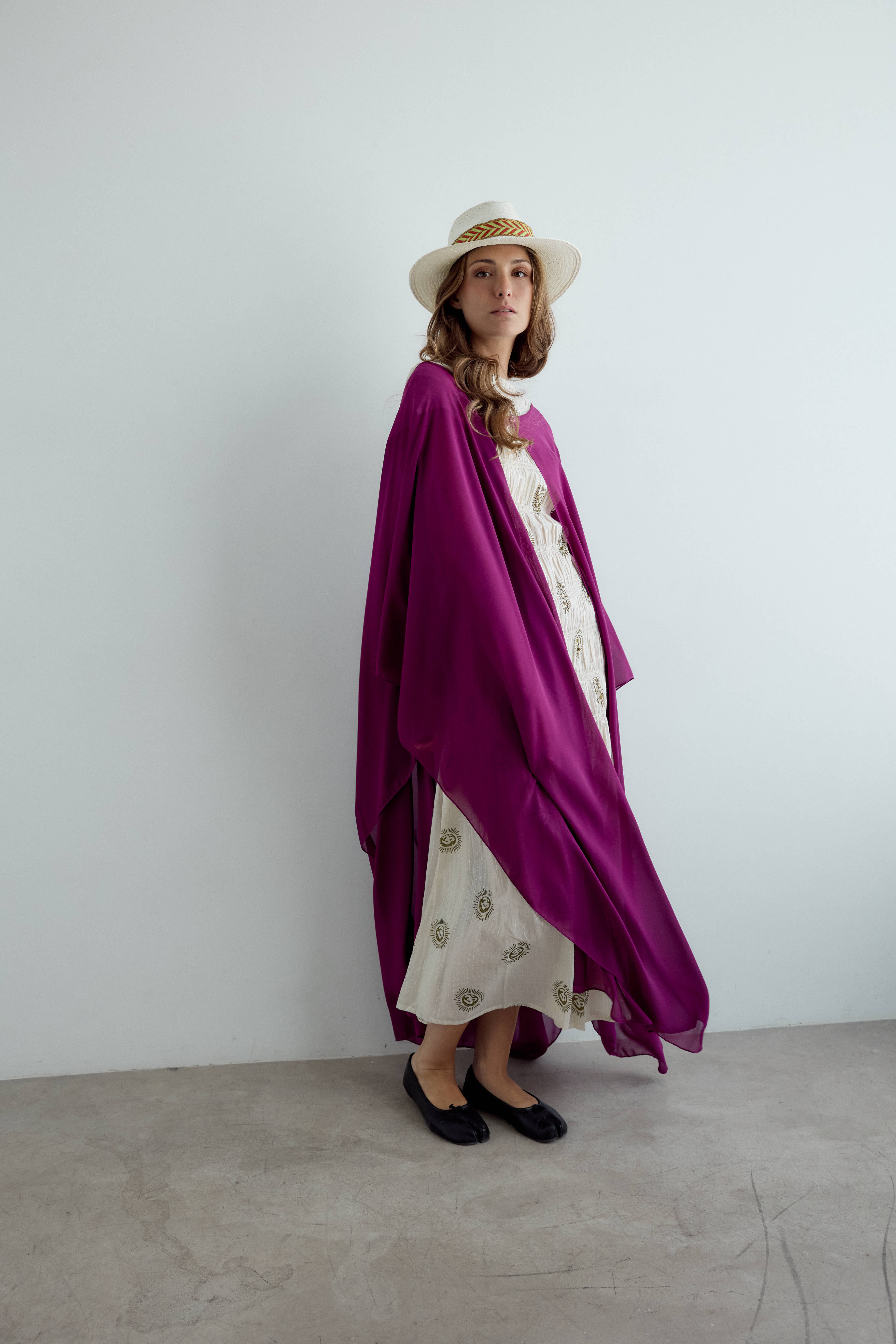 Long bougainvillea crepe cape