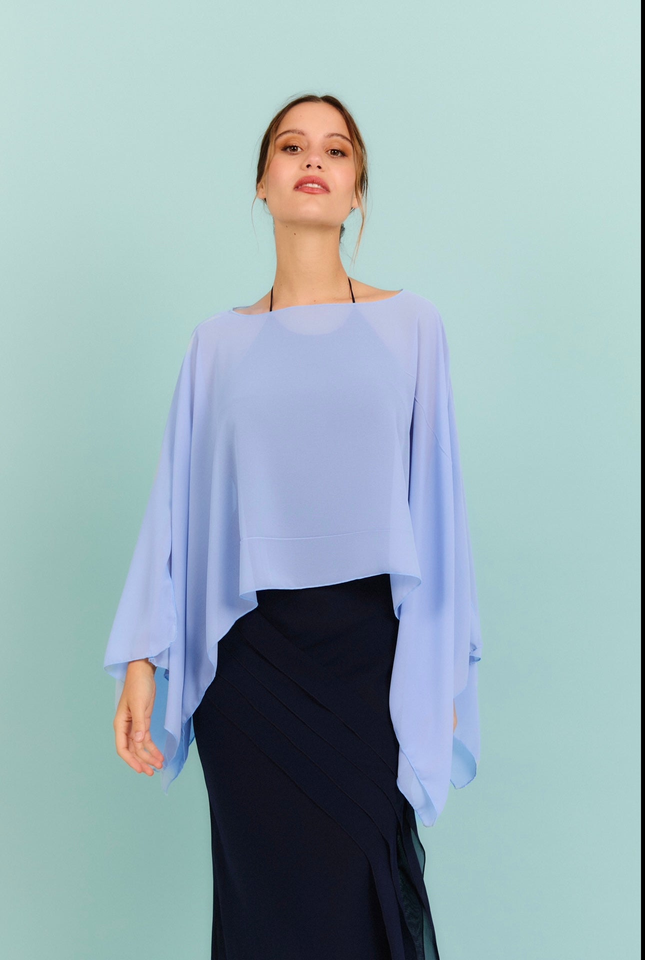 Capa punto de seda verde