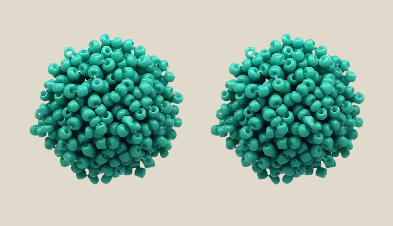 Pendientes Erizo aguamarina