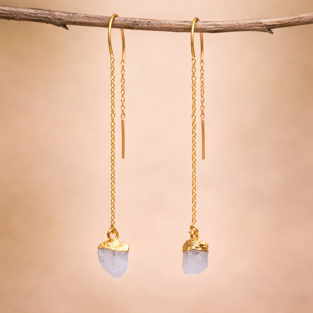 Pendientes Mineral gris