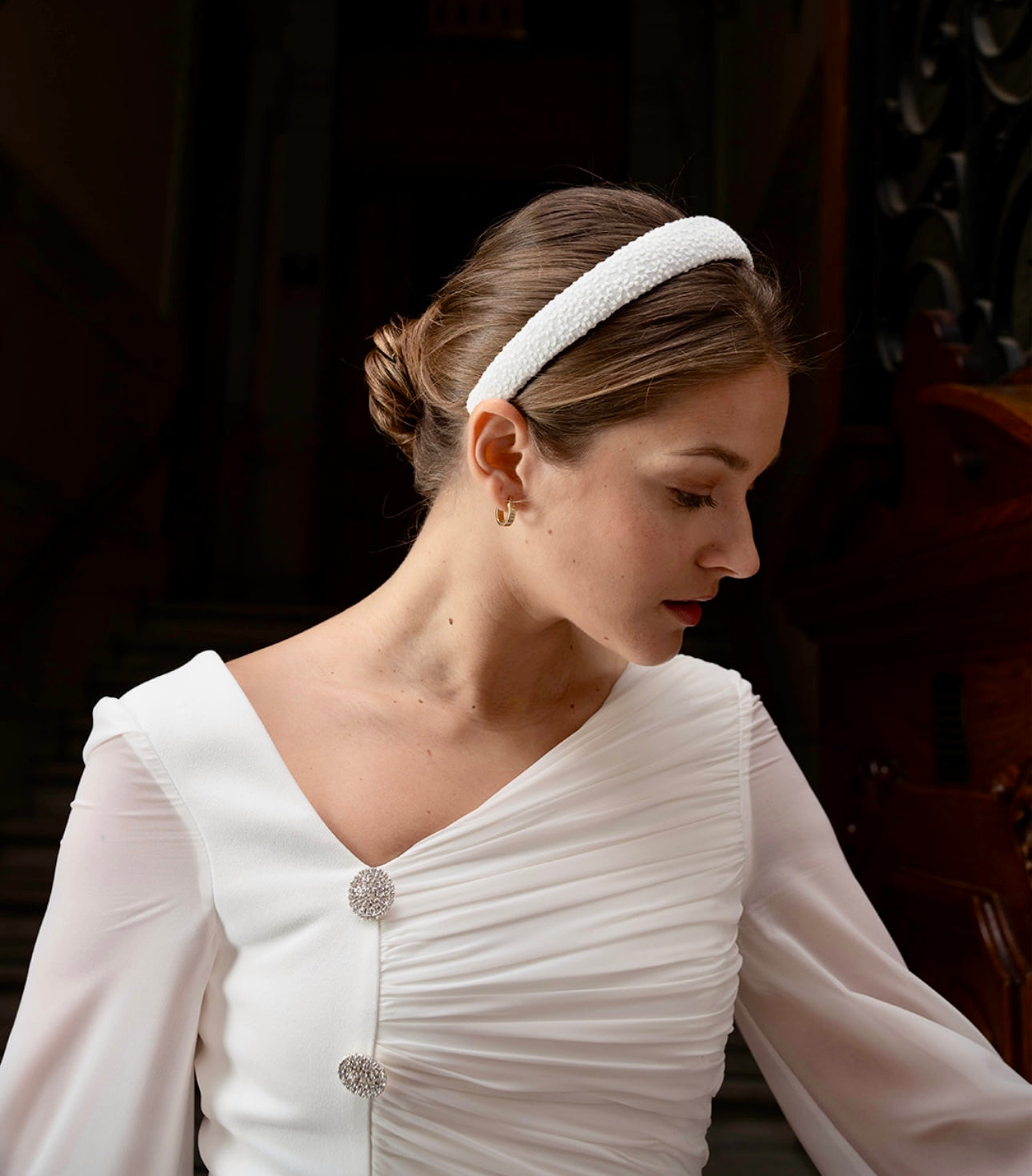 Diadema Florecitas blancas