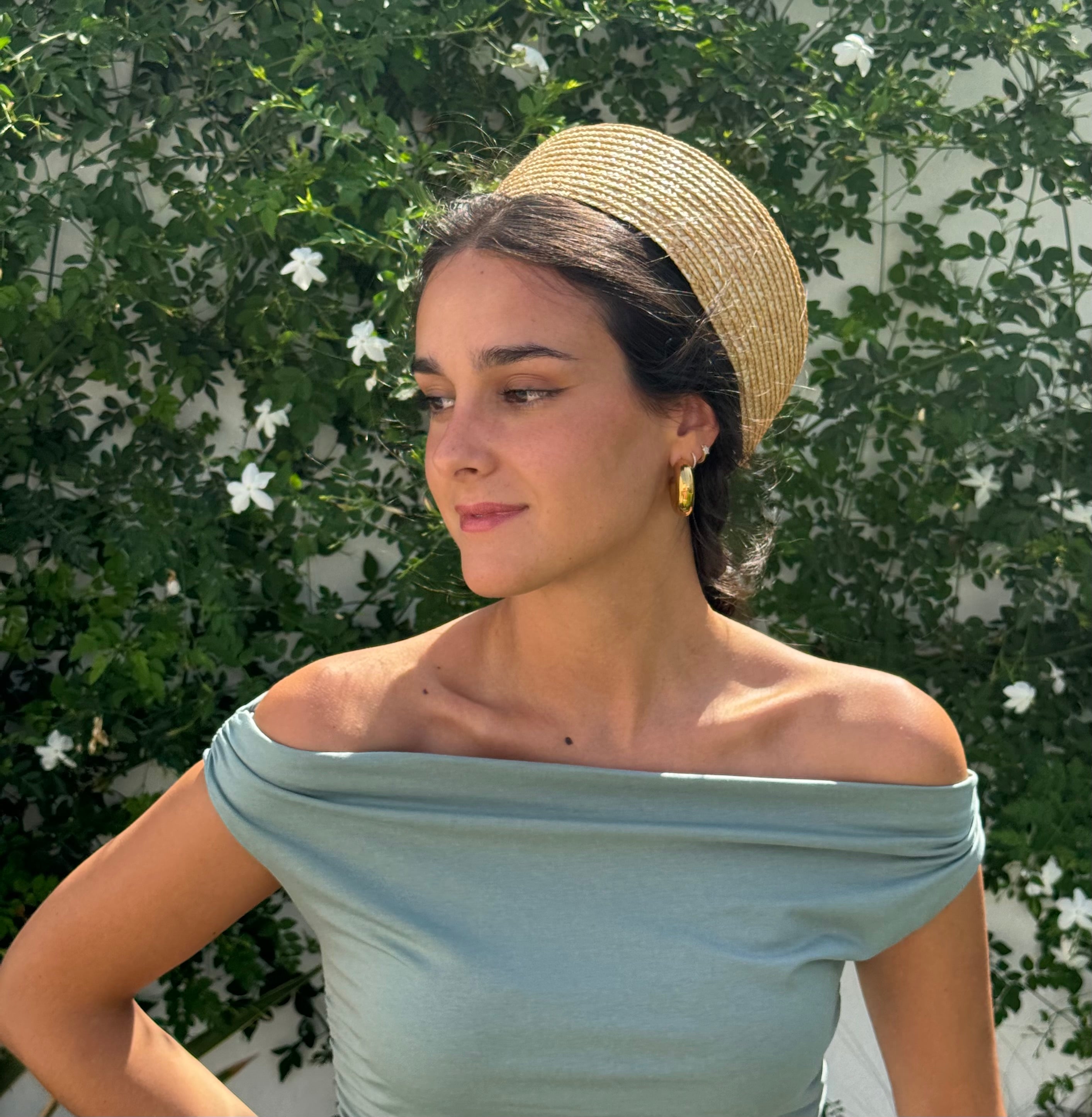 Casquete Celia beige