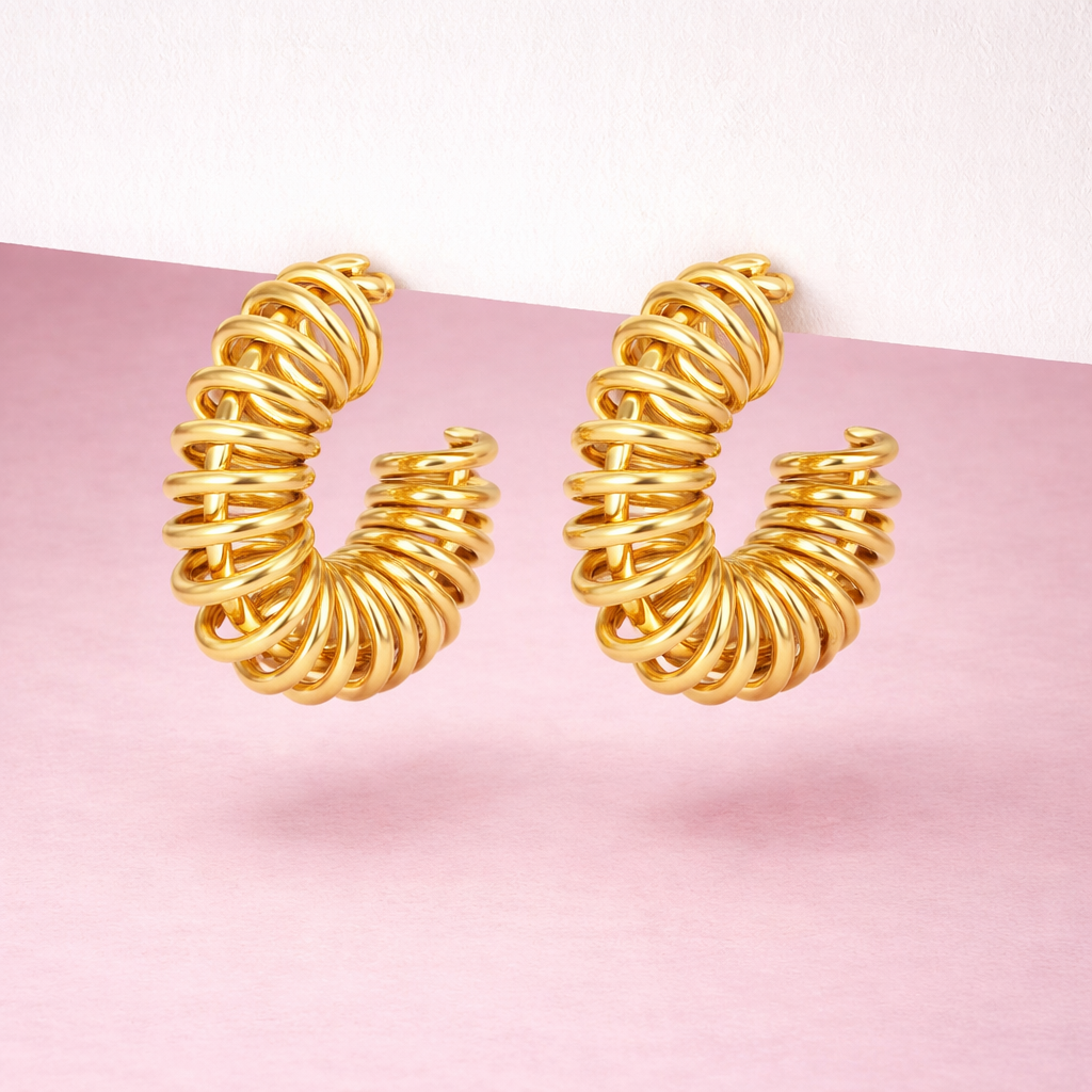 P gold hoops