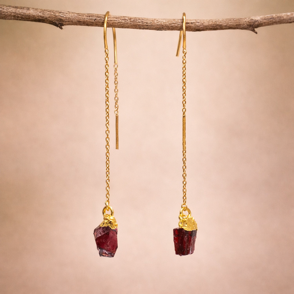 Pendientes Mineral vino