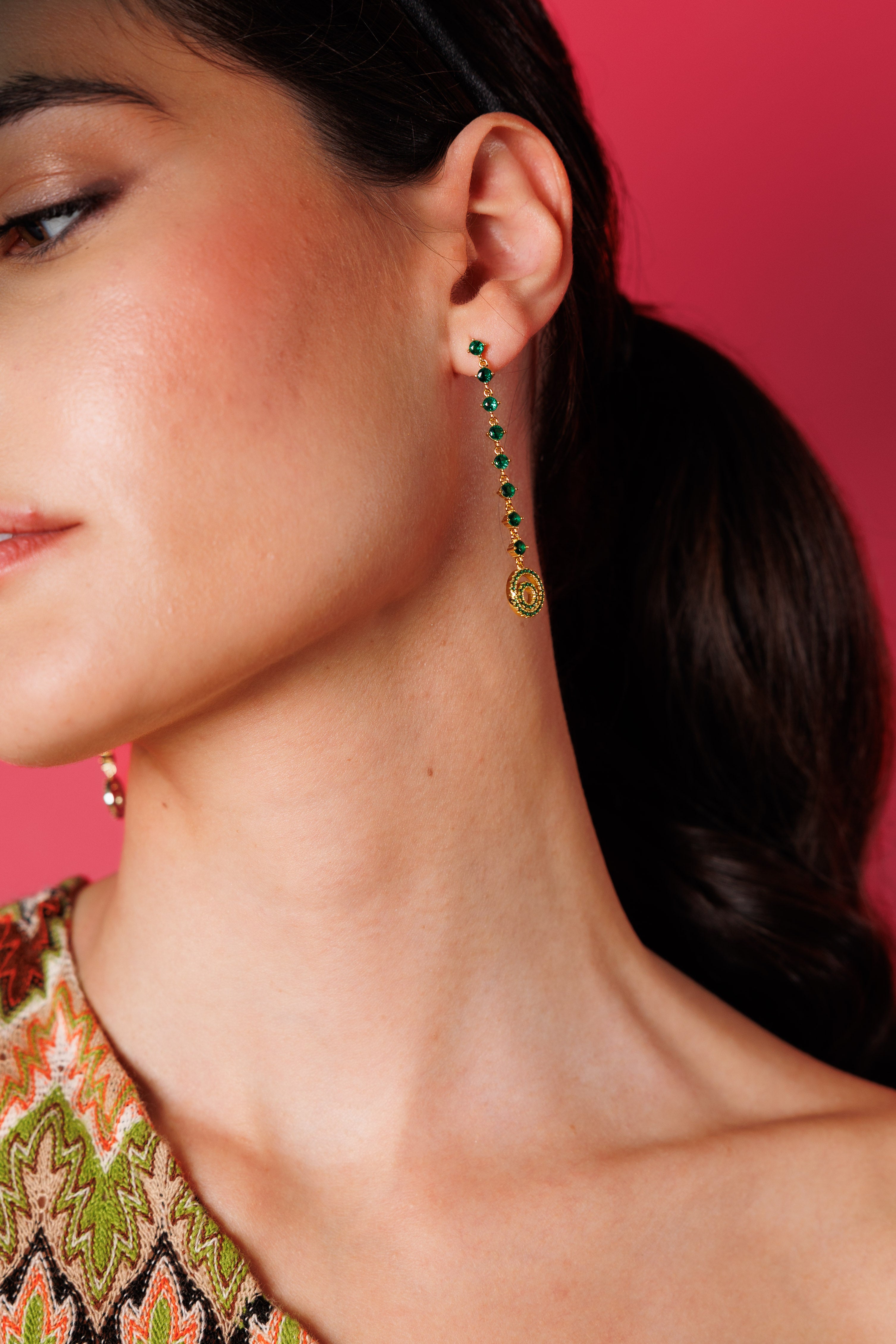 Pendientes Péndulo verdes