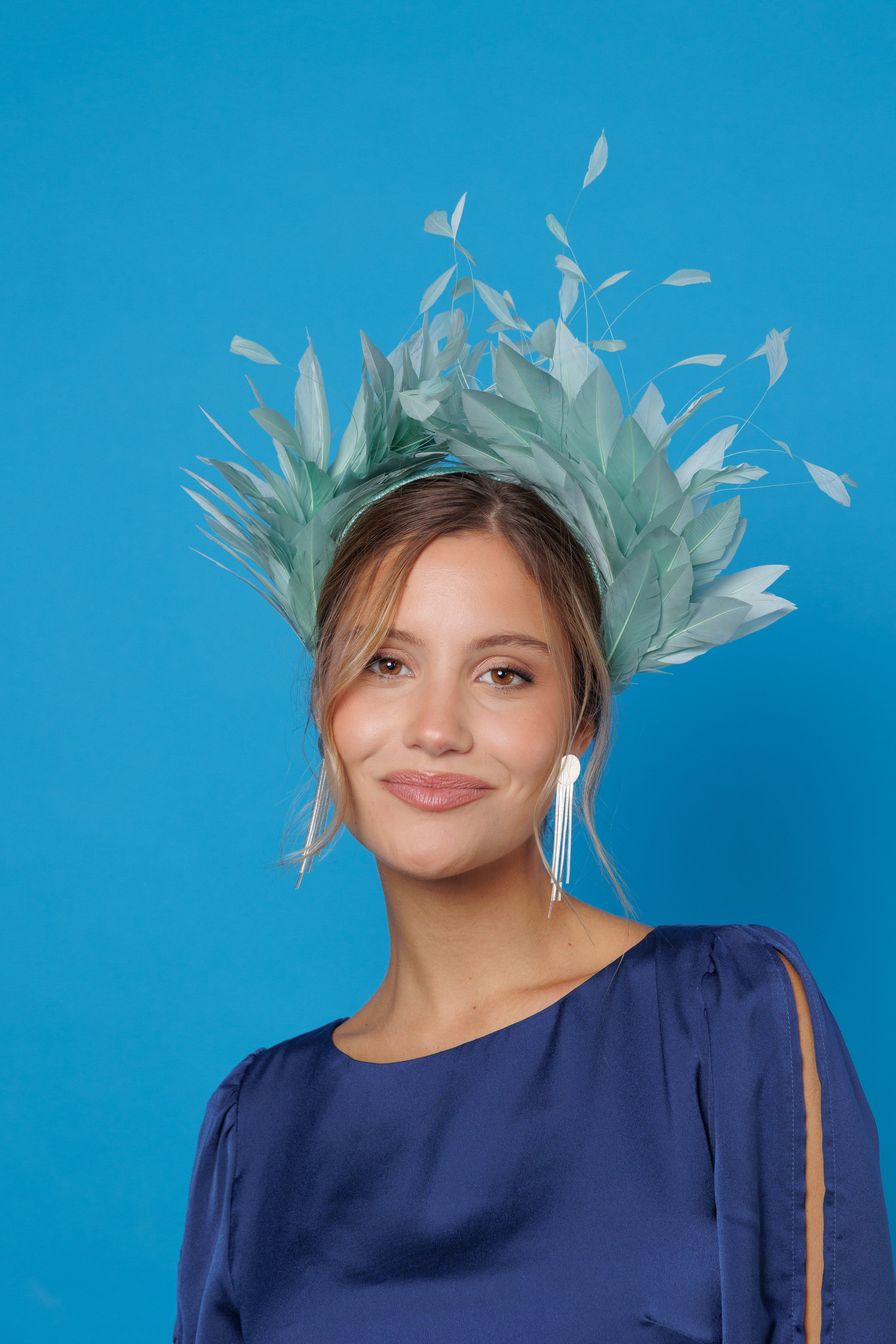 Diadema Avestruz verde