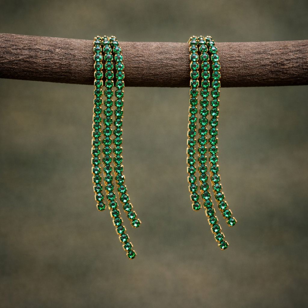 Pendientes Cascada verde