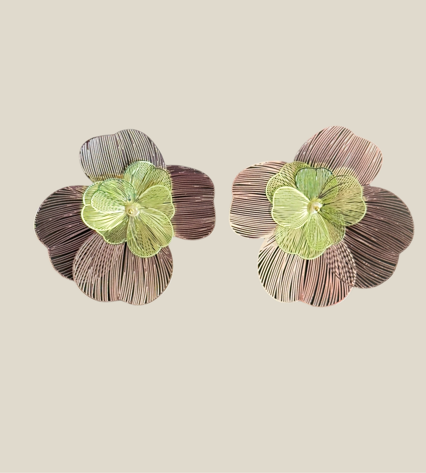 Pendientes Gardenia rosa