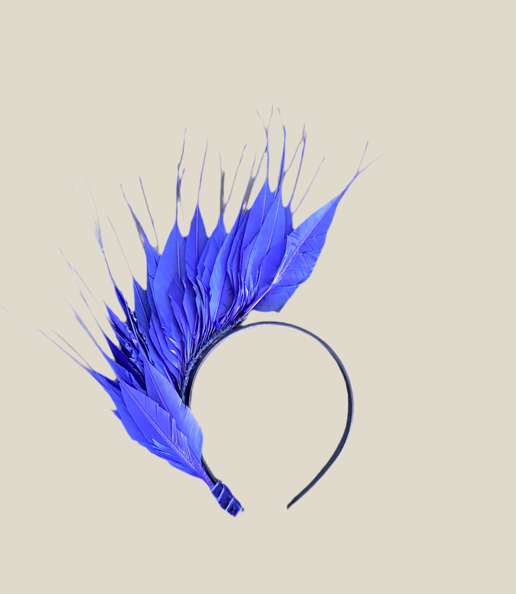 Diadema Avestruz mini azul