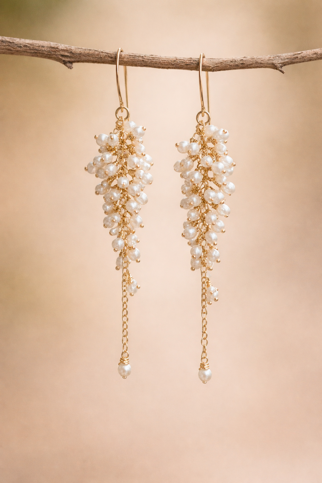 Pendientes Mare blancos