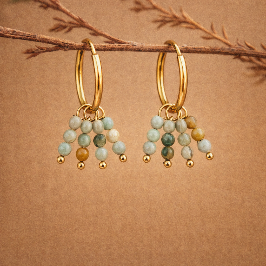 Pendientes Guincho verde