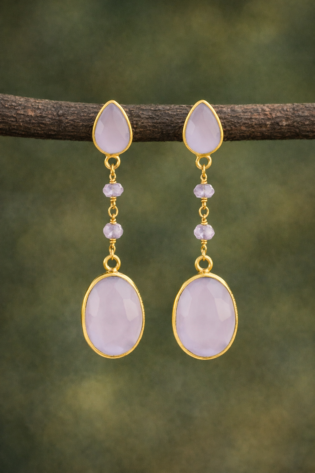 Pendientes Peñubia lila