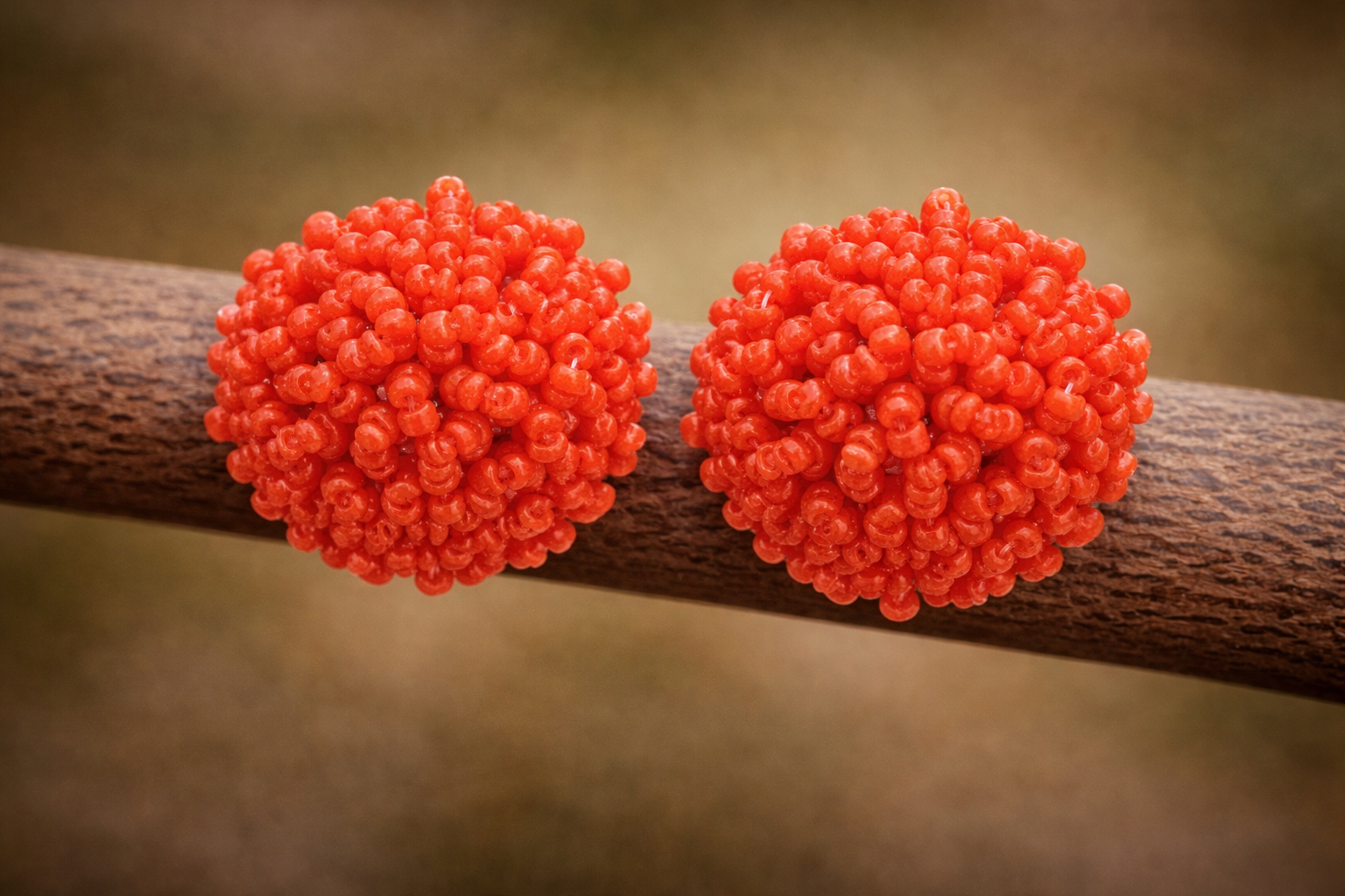 Pendientes Erizo rojo