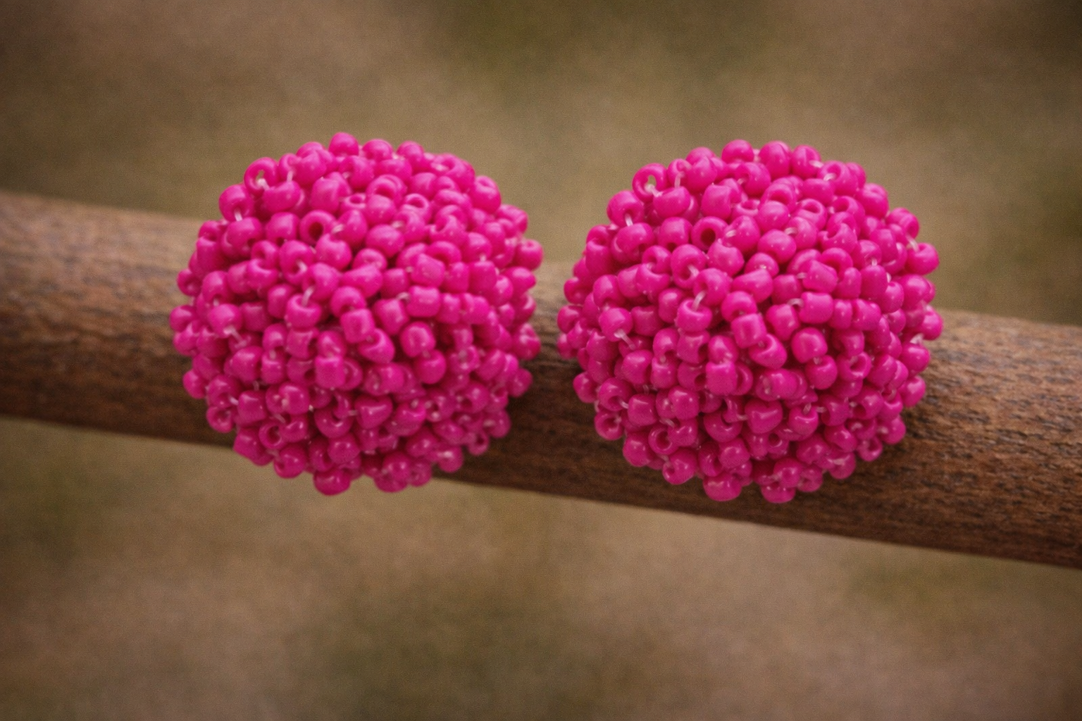 Pendientes Erizo fucsia