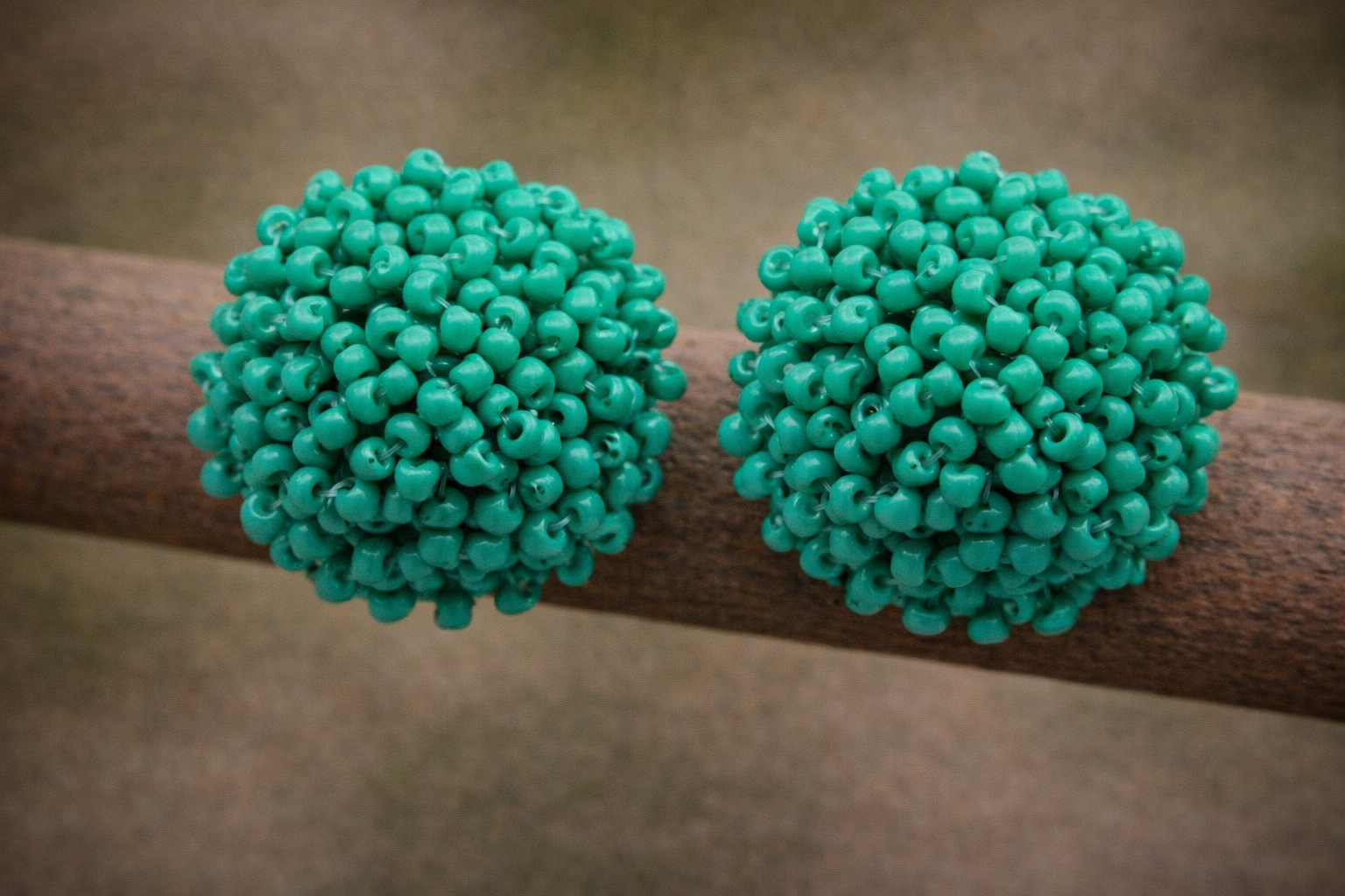 Pendientes Erizo aguamarina