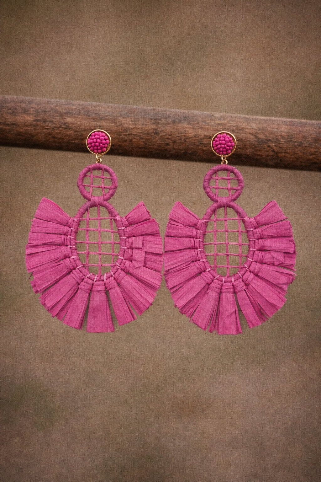 Pendientes Panamá rosa