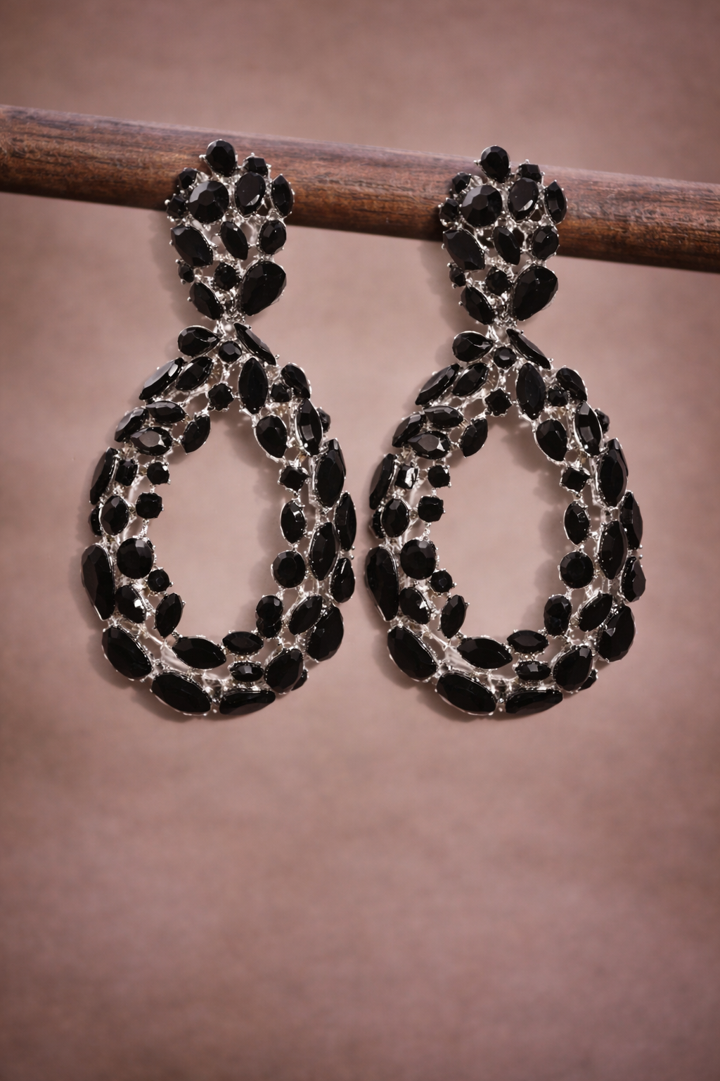 Pendientes Marbella negros