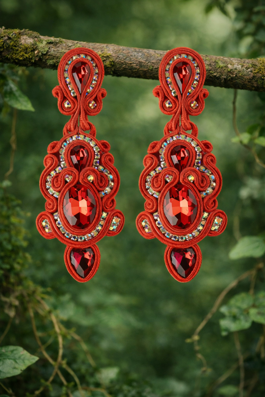 Pendientes Giralda rojos