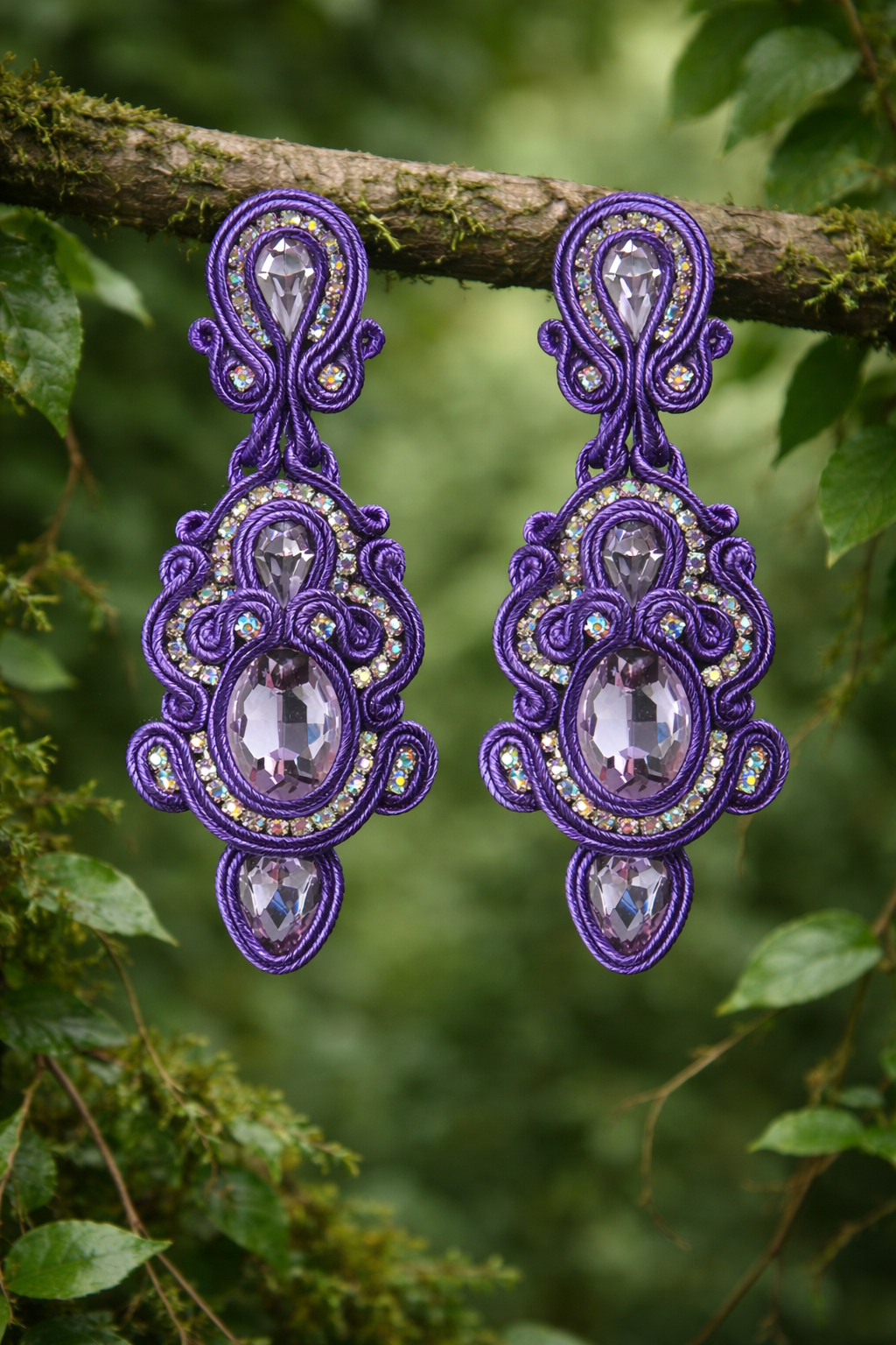 Pendientes Giralda morado