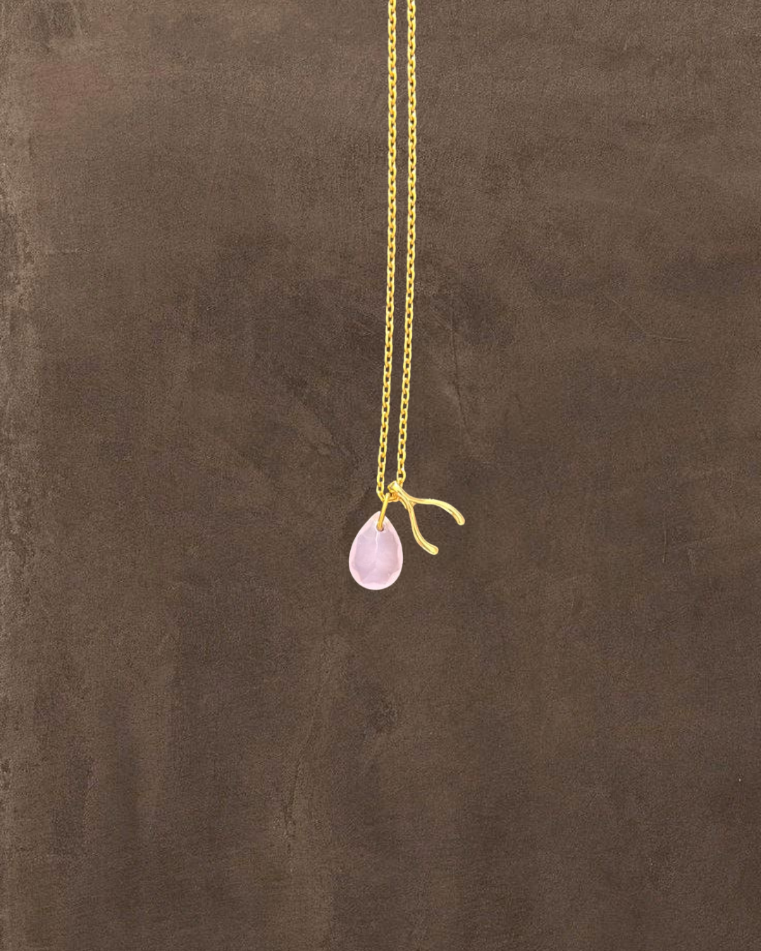 Colgante Wish Bone rosa