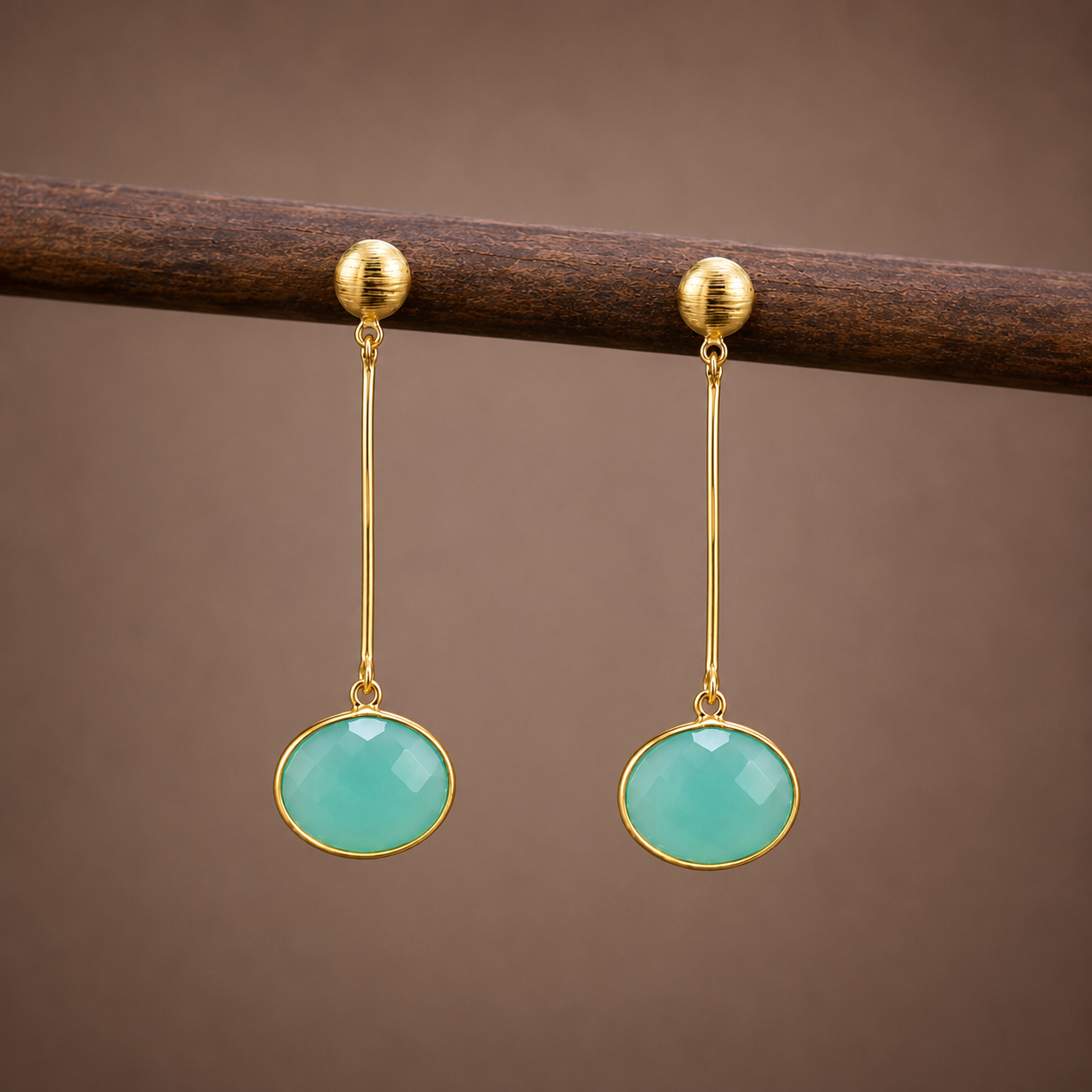 Pendientes Degas aguamarina