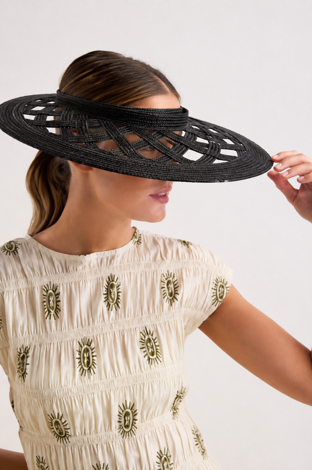 Sombrero Ala calada negra