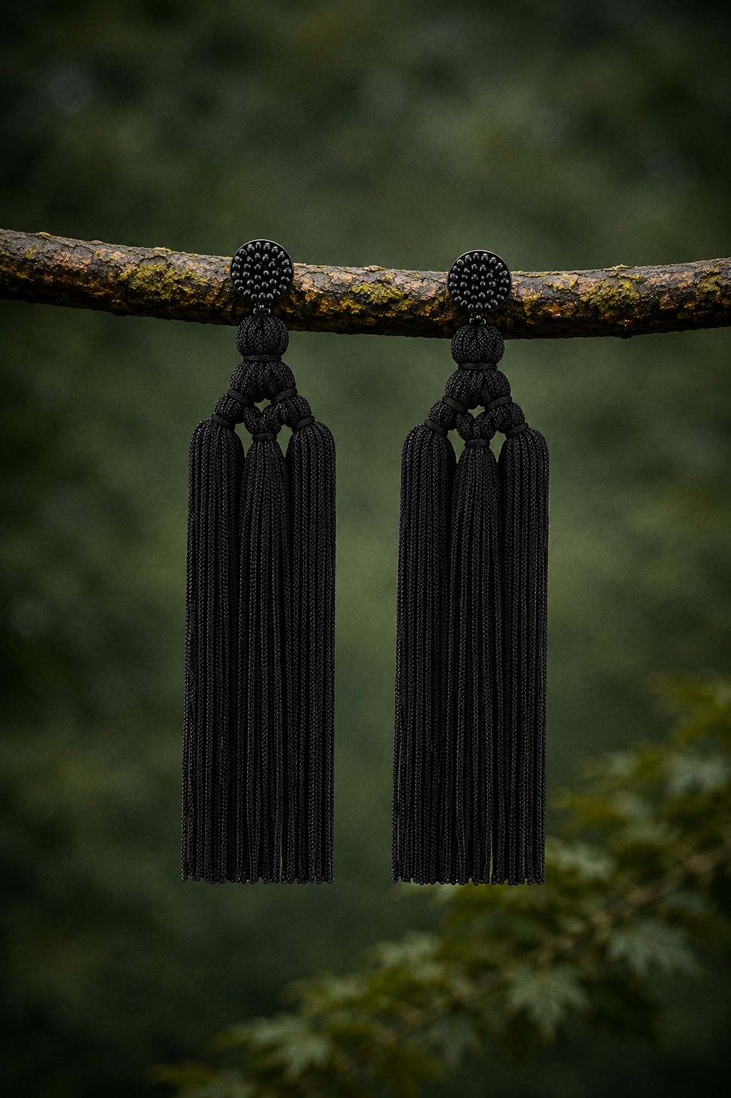 Pendientes Gravinia negros