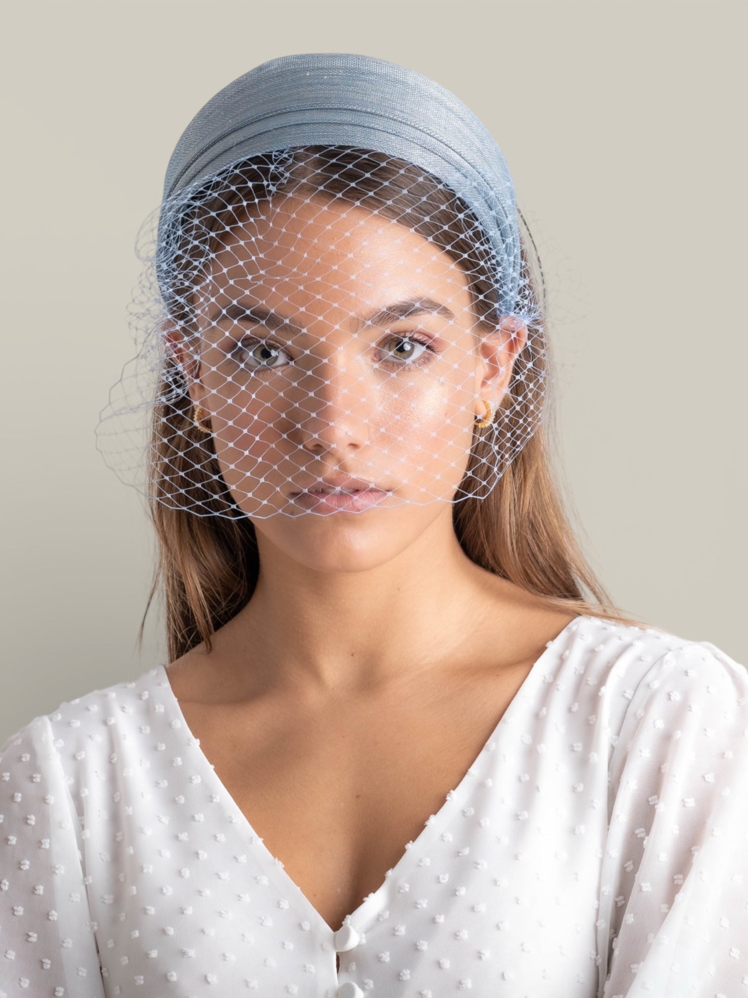 Diadema Duquesa azul bebé