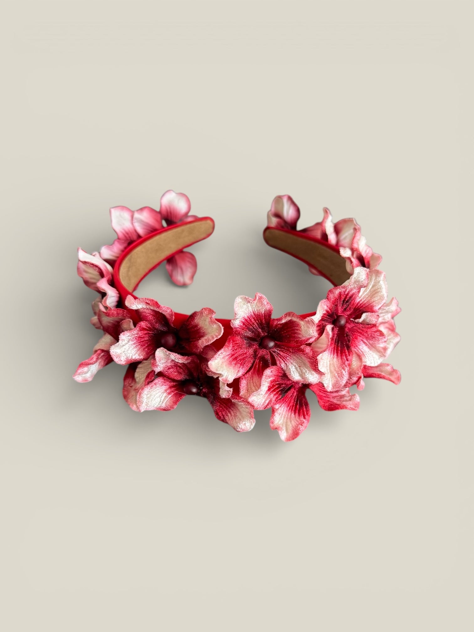Diadema Margaza roja y blanca