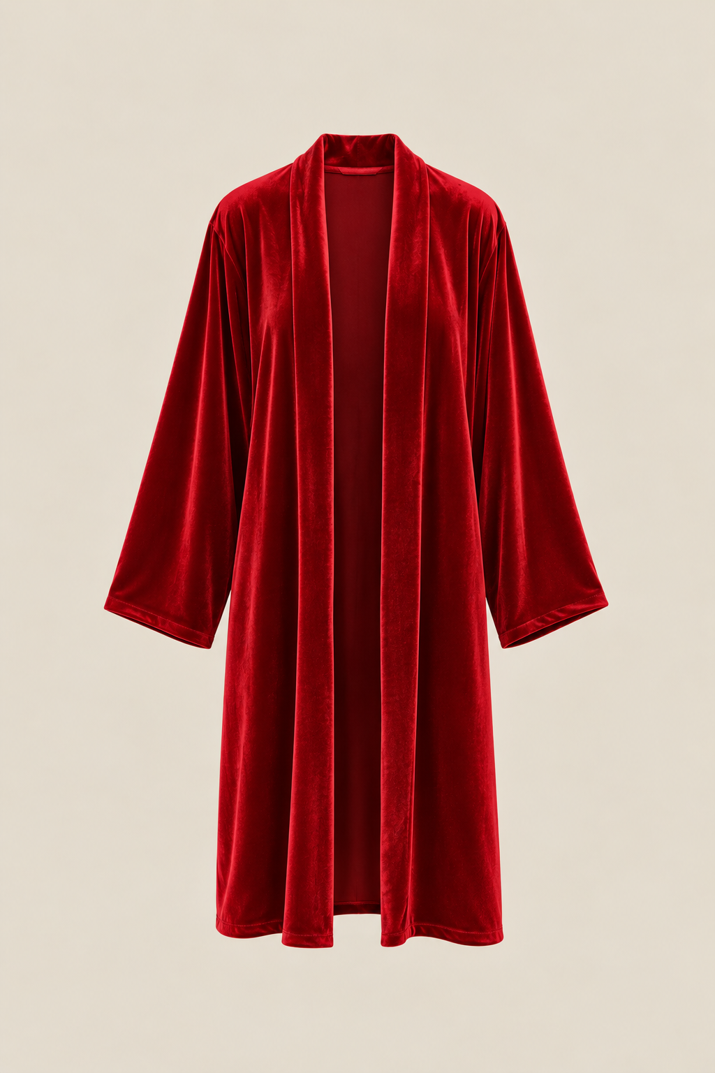 Casaco curto de veludo vermelho