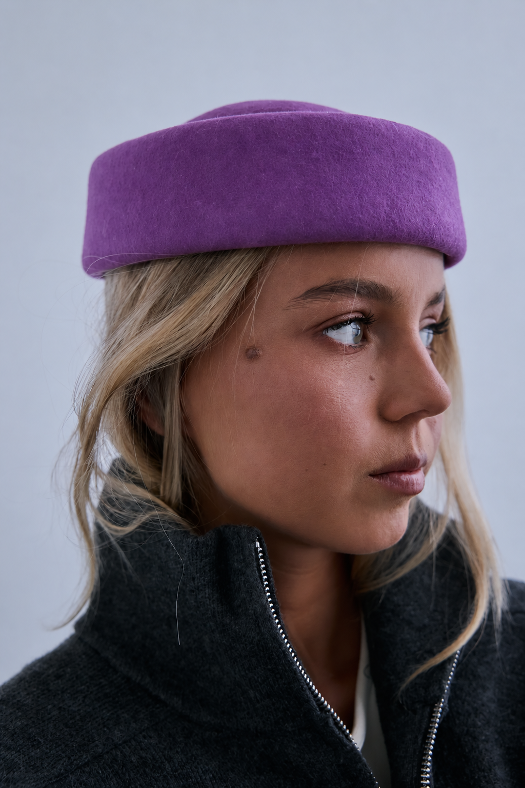 Tocado Casquete Jackie mini lila