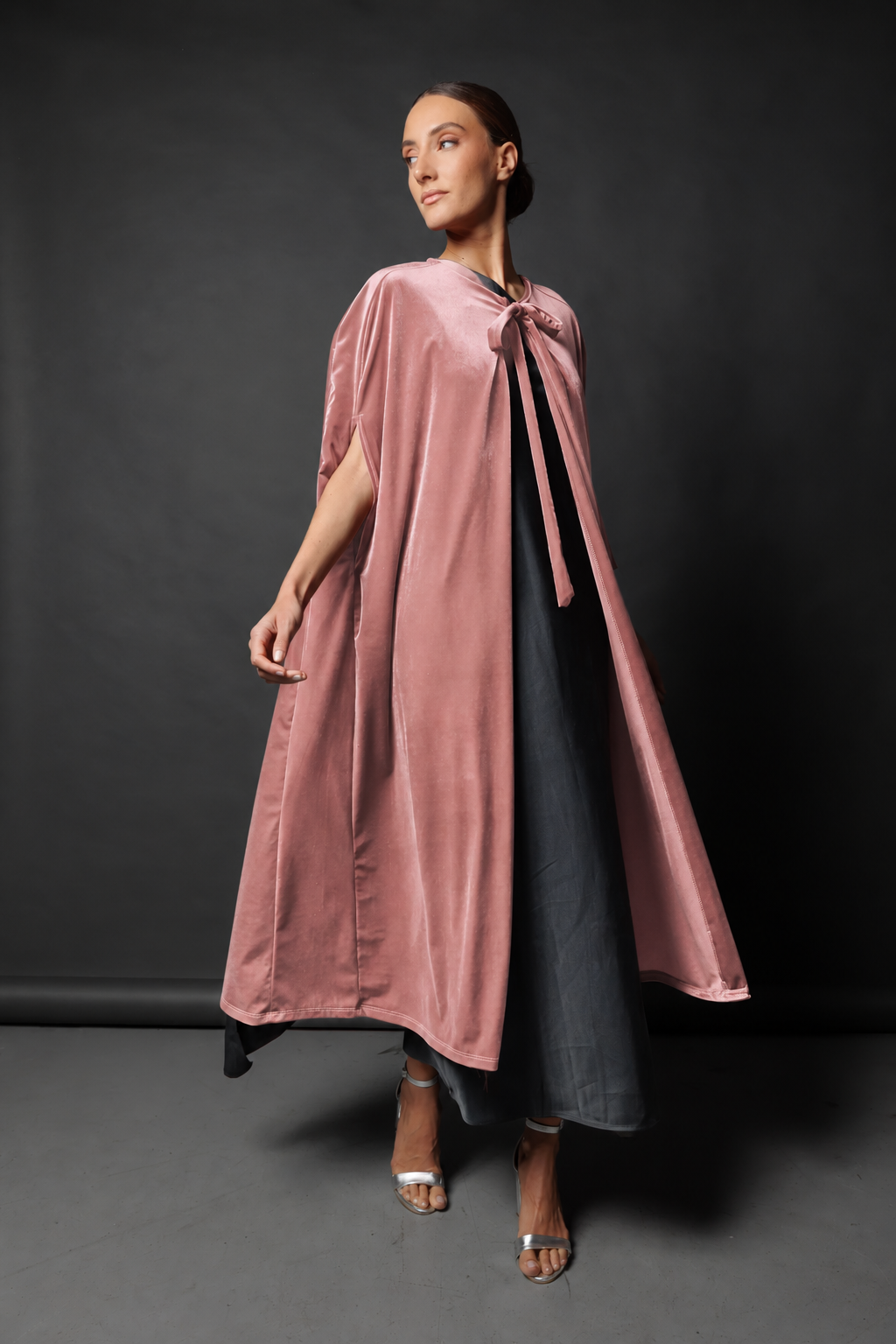 Capa de Terciopelo Larga rosa