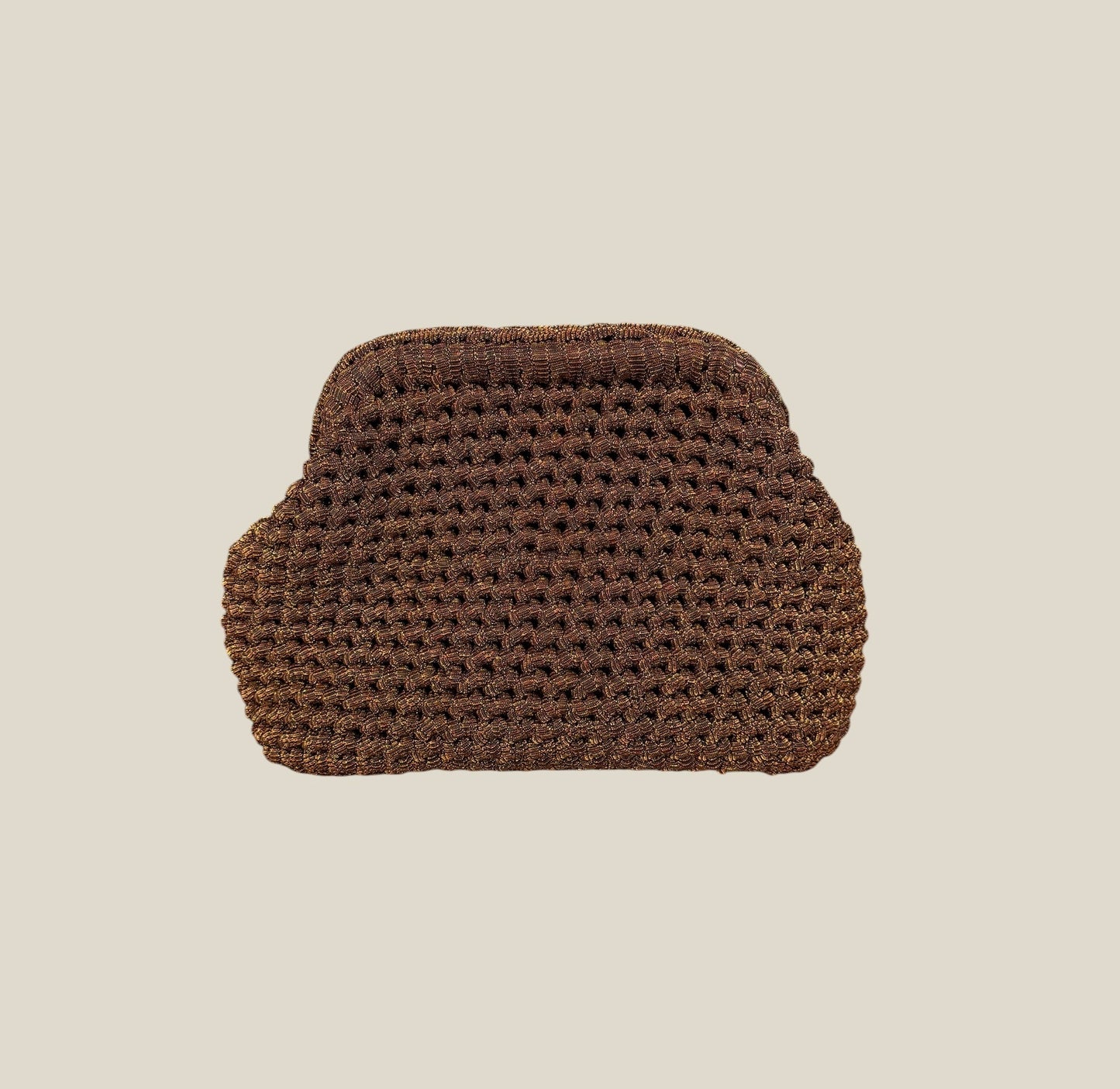 bolso, ganchillo, marron, fiesta, invitada, boda, marcela and co