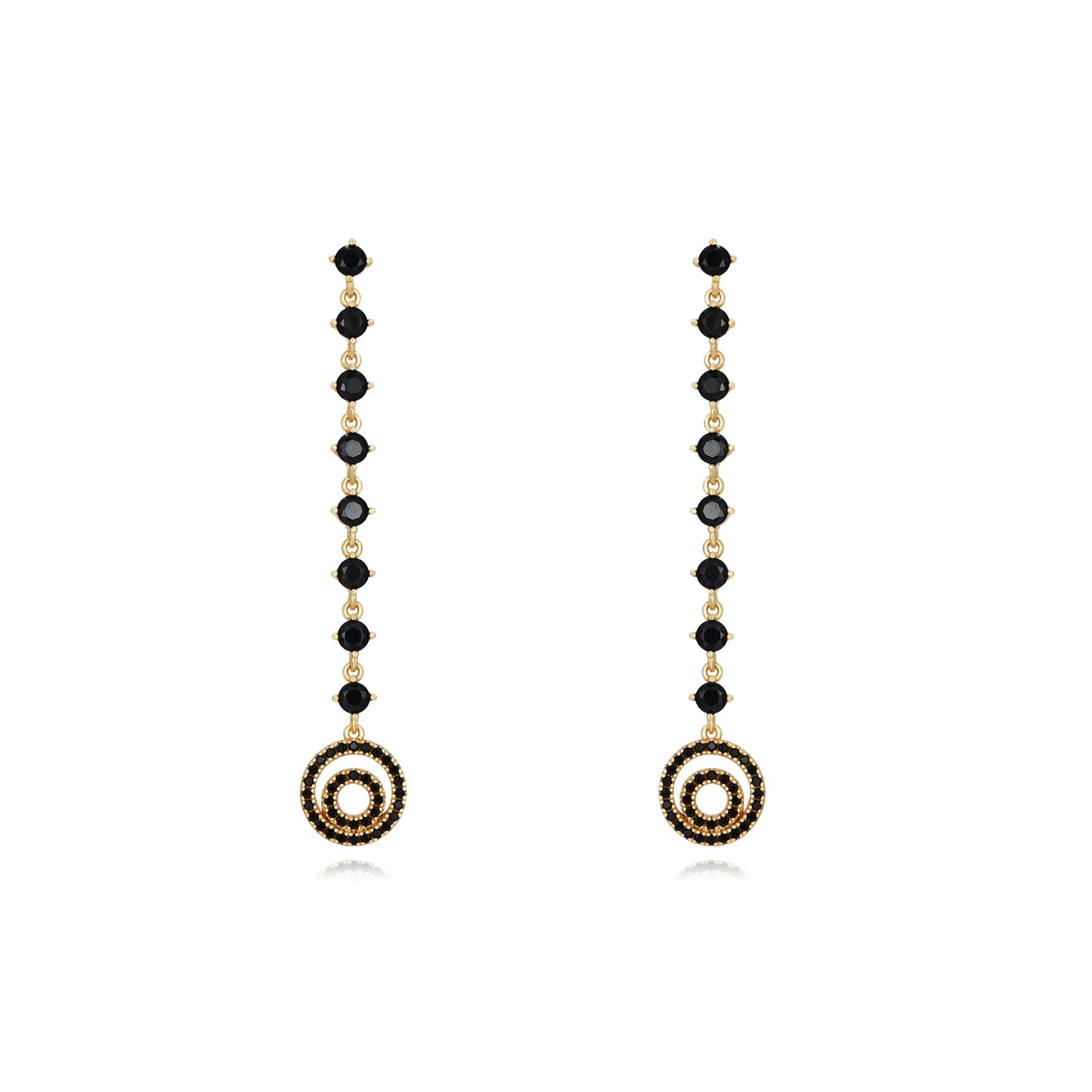 Black Pendulum Earrings