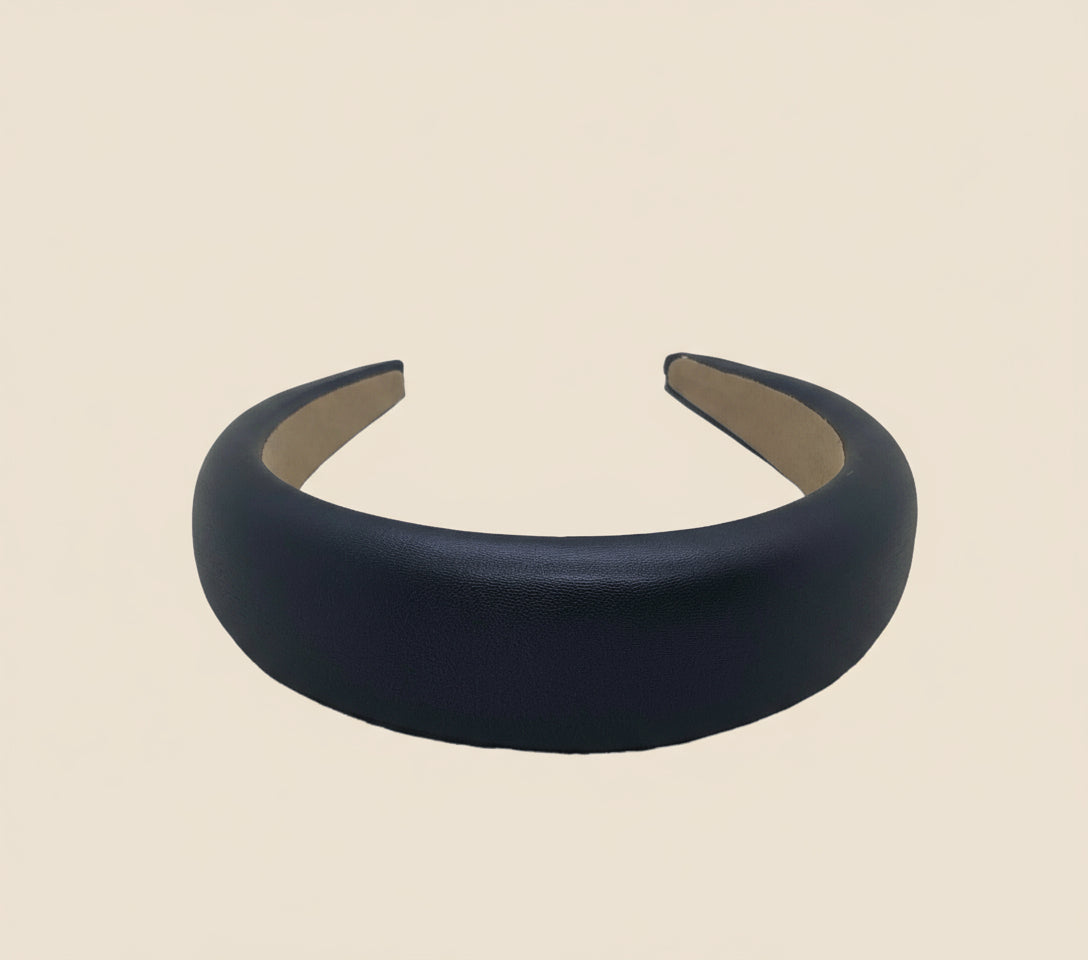 Diadema Roca plana azul metalizada