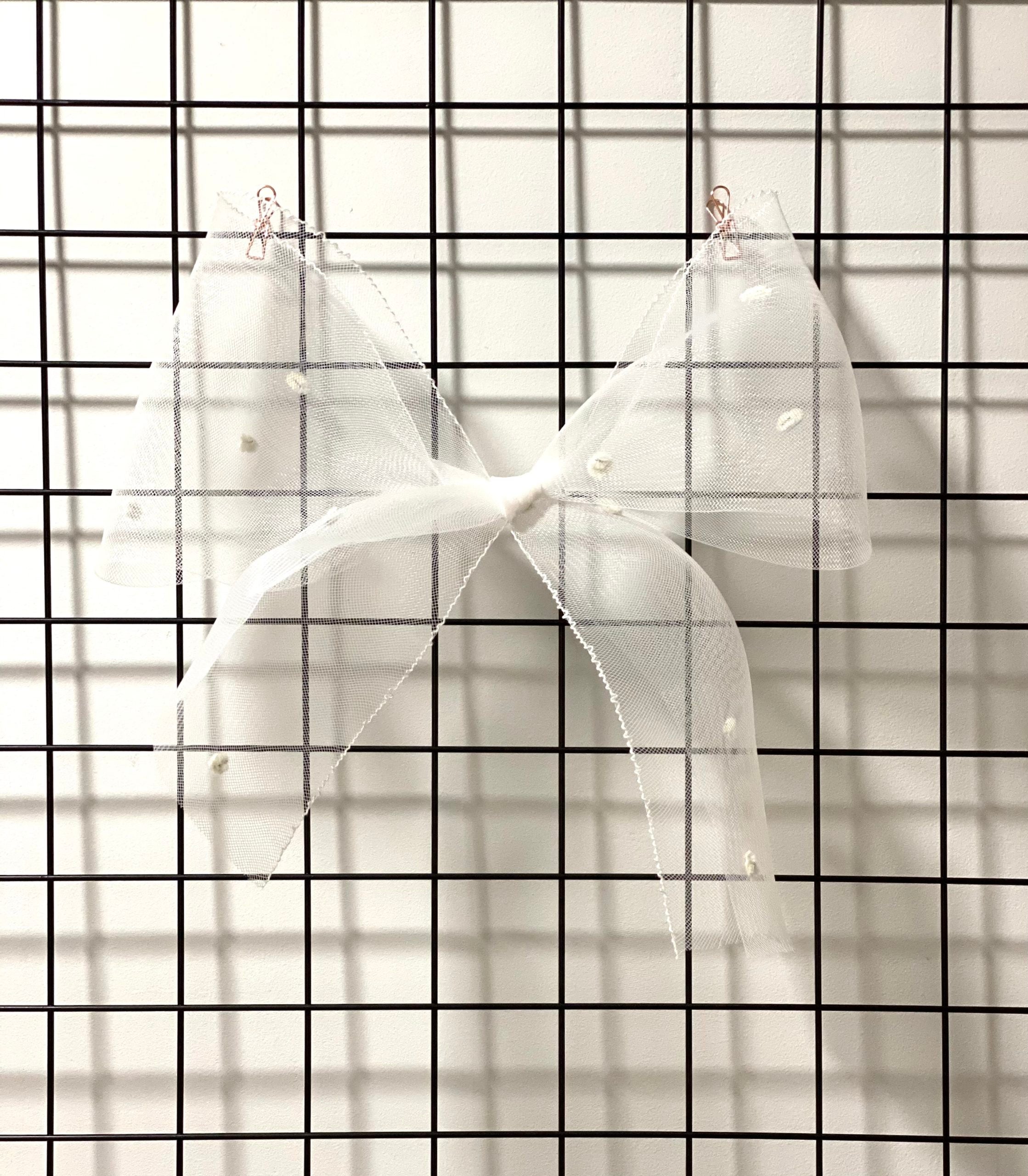 Lazo Ribbon blanco plumeti